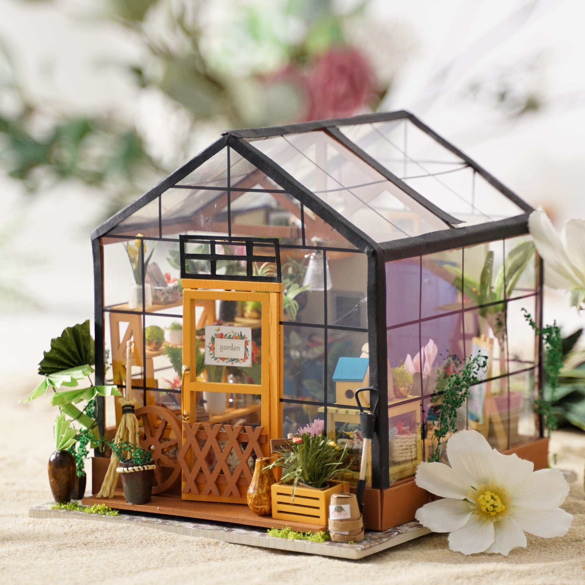Rolife Flower House DIY Miniature Kit with LED Lights