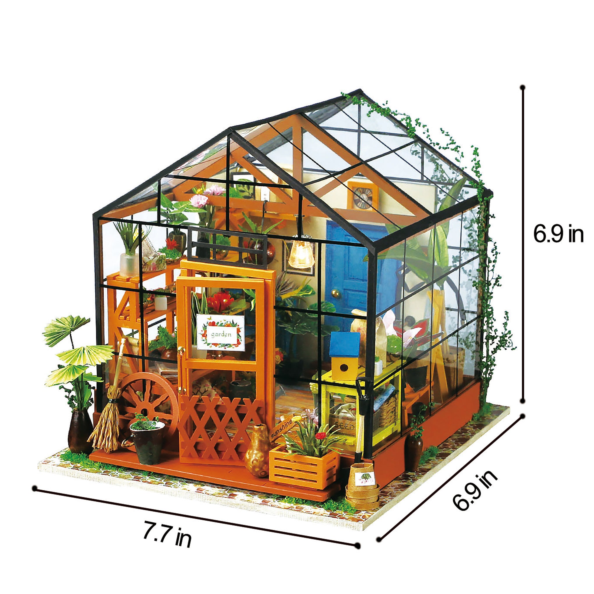 Rolife Flower House DIY Miniature Kit with LED Lights