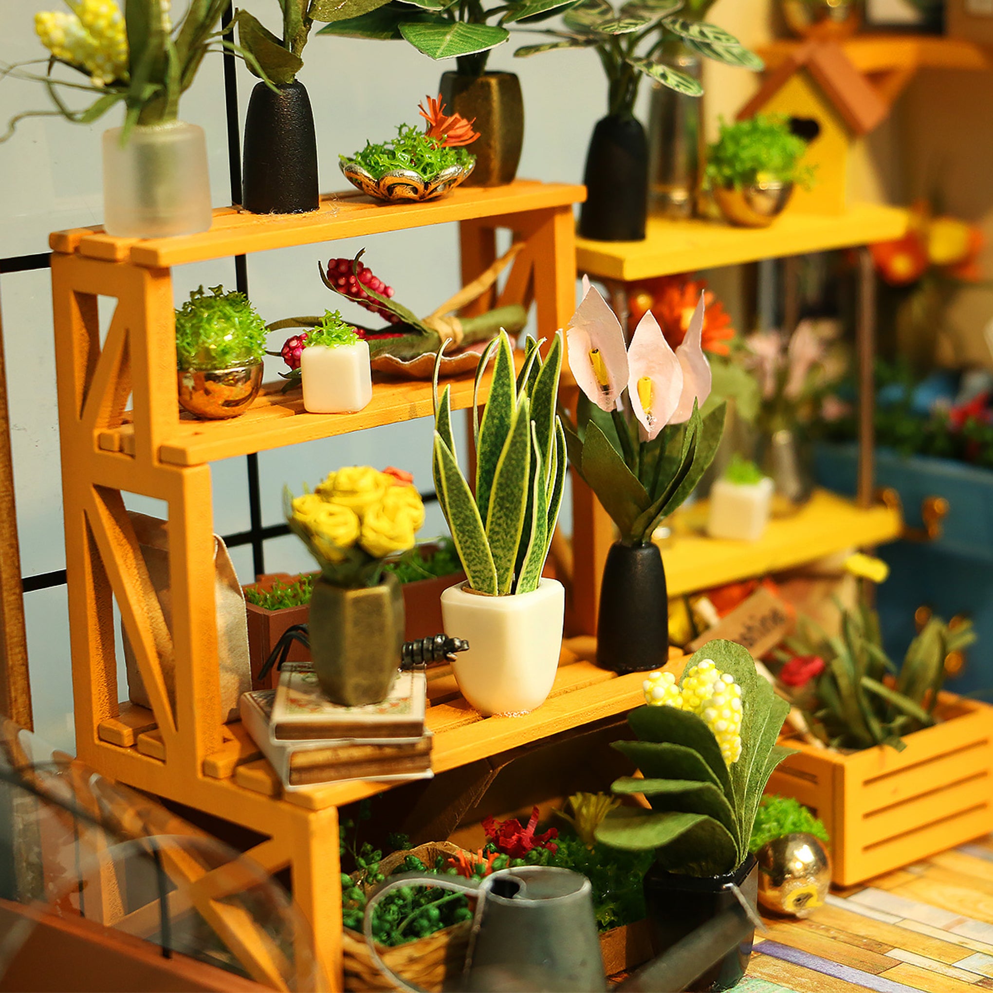 Rolife Flower House DIY Miniature Kit with LED Lights