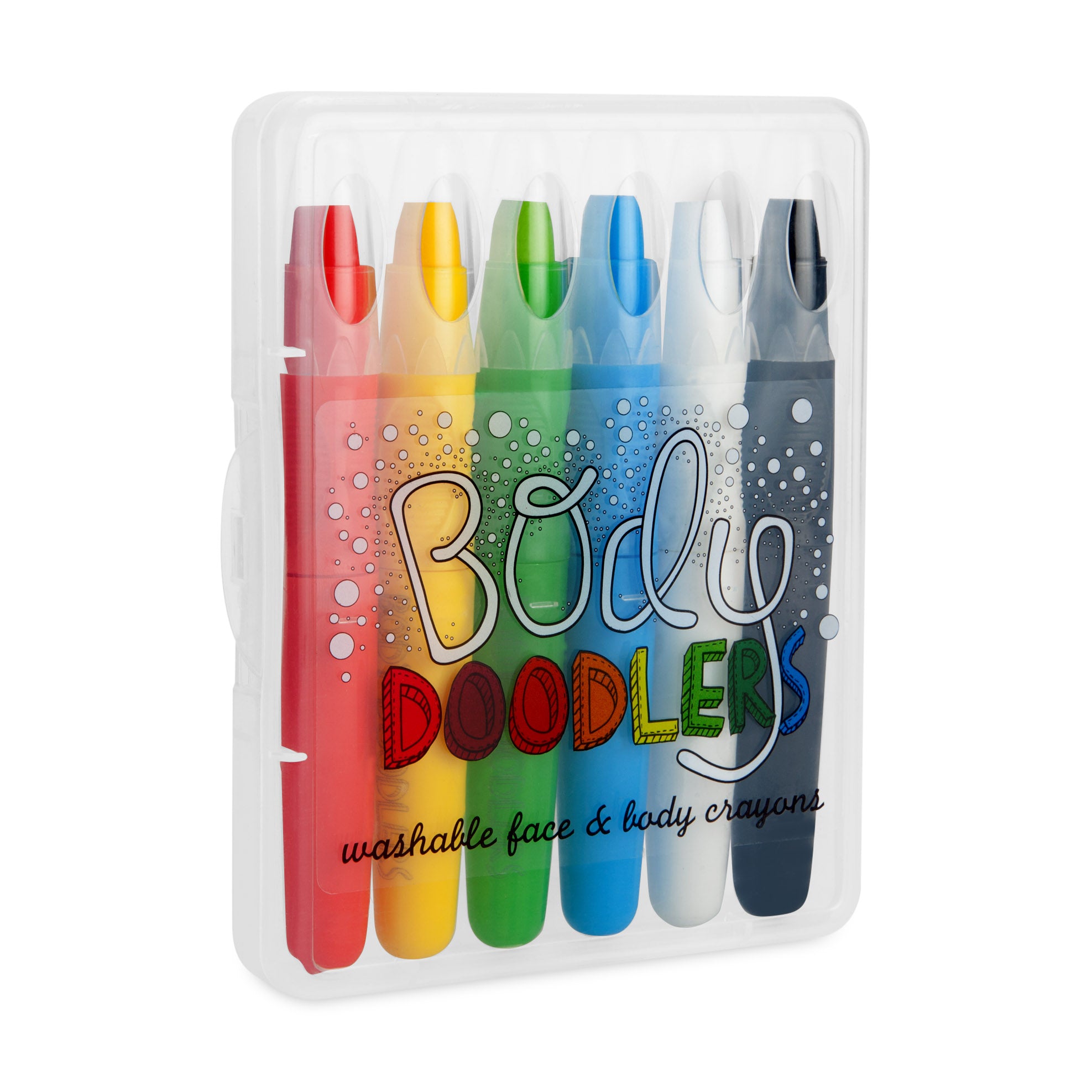 Body Doodlers Non-Toxic Skin Crayons for Kids - Set of 6