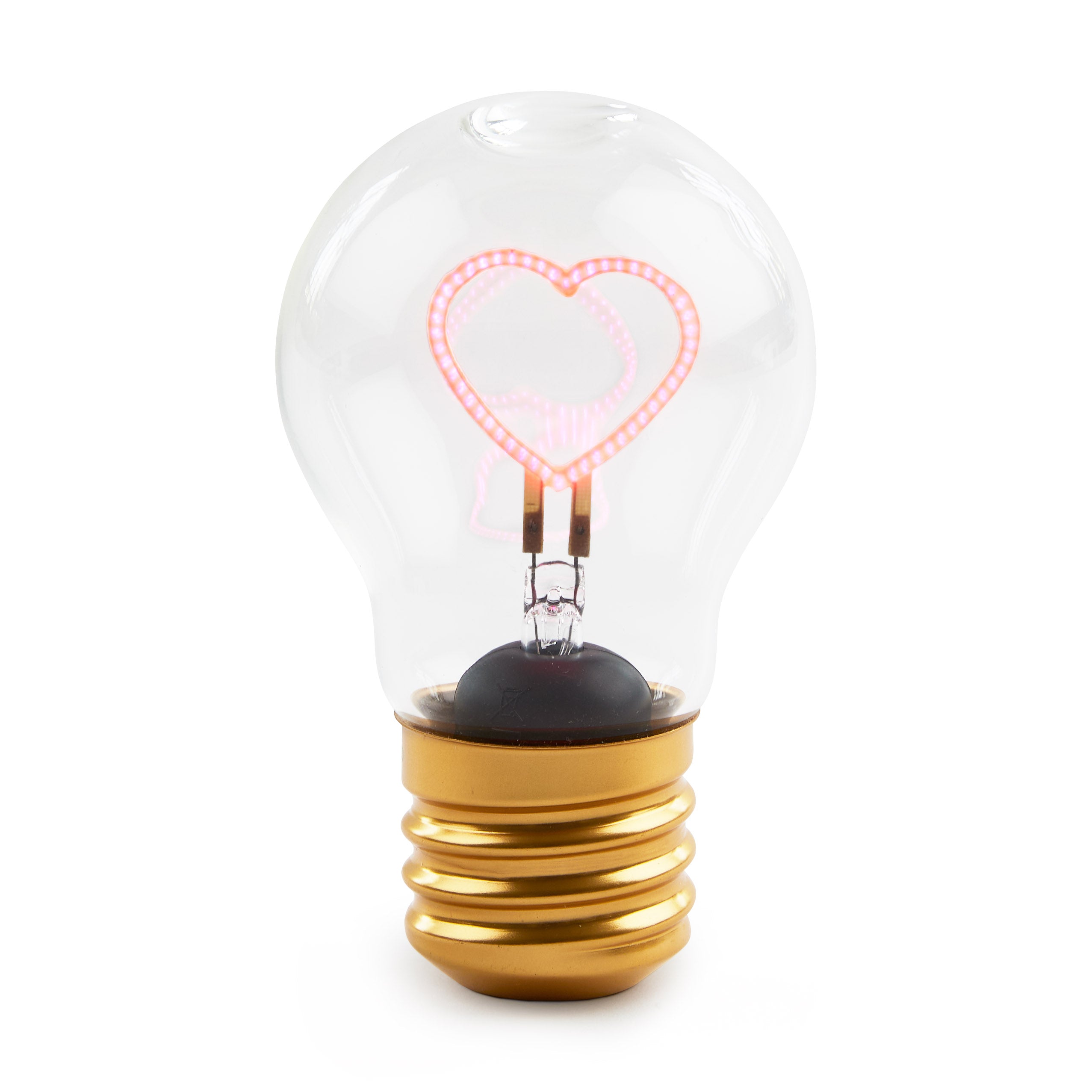 USB Rechargeable LED Heart Bulb Light - 5 Hours Runtime