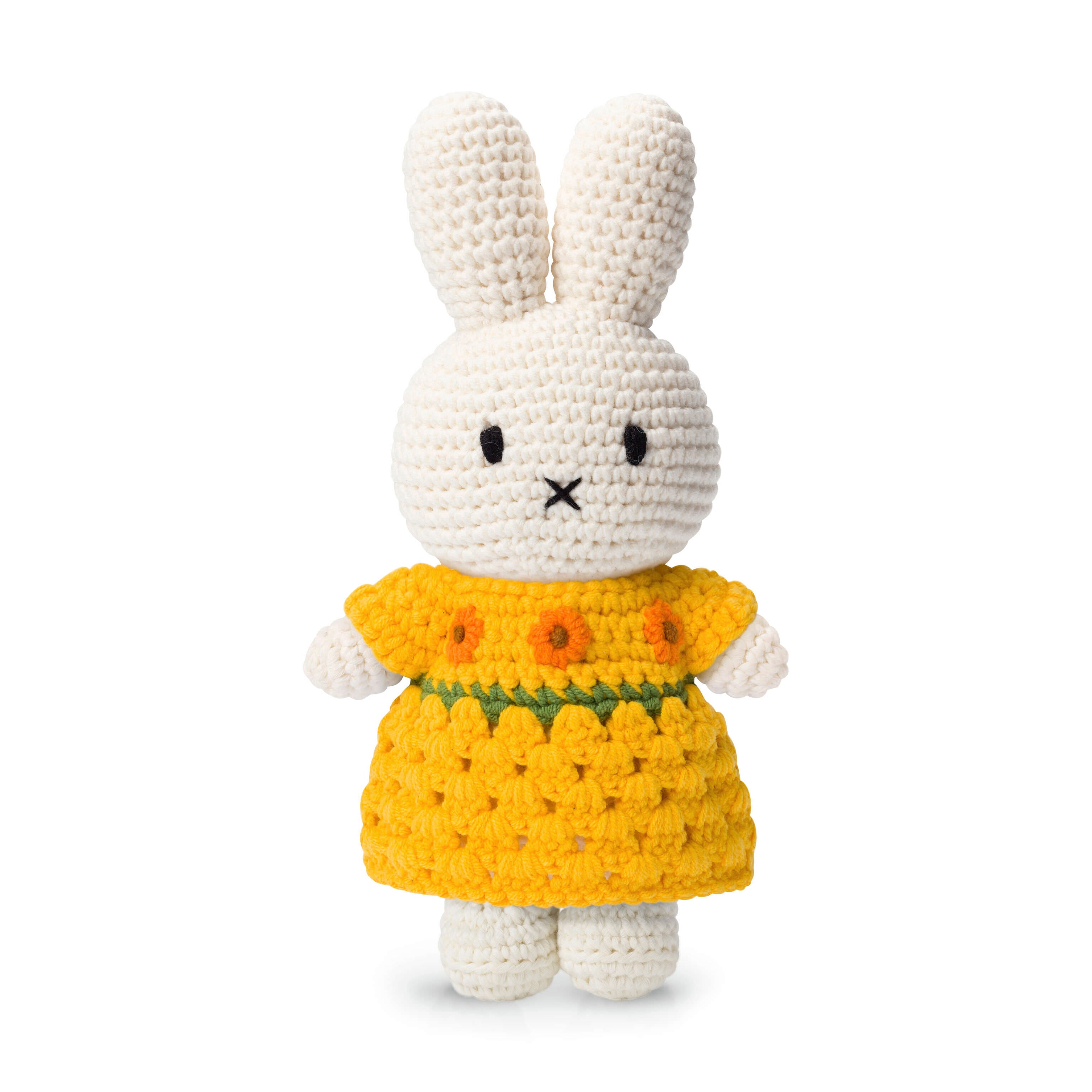 Handmade Crocheted Miffy Plush Toy with Sunflower Outfit