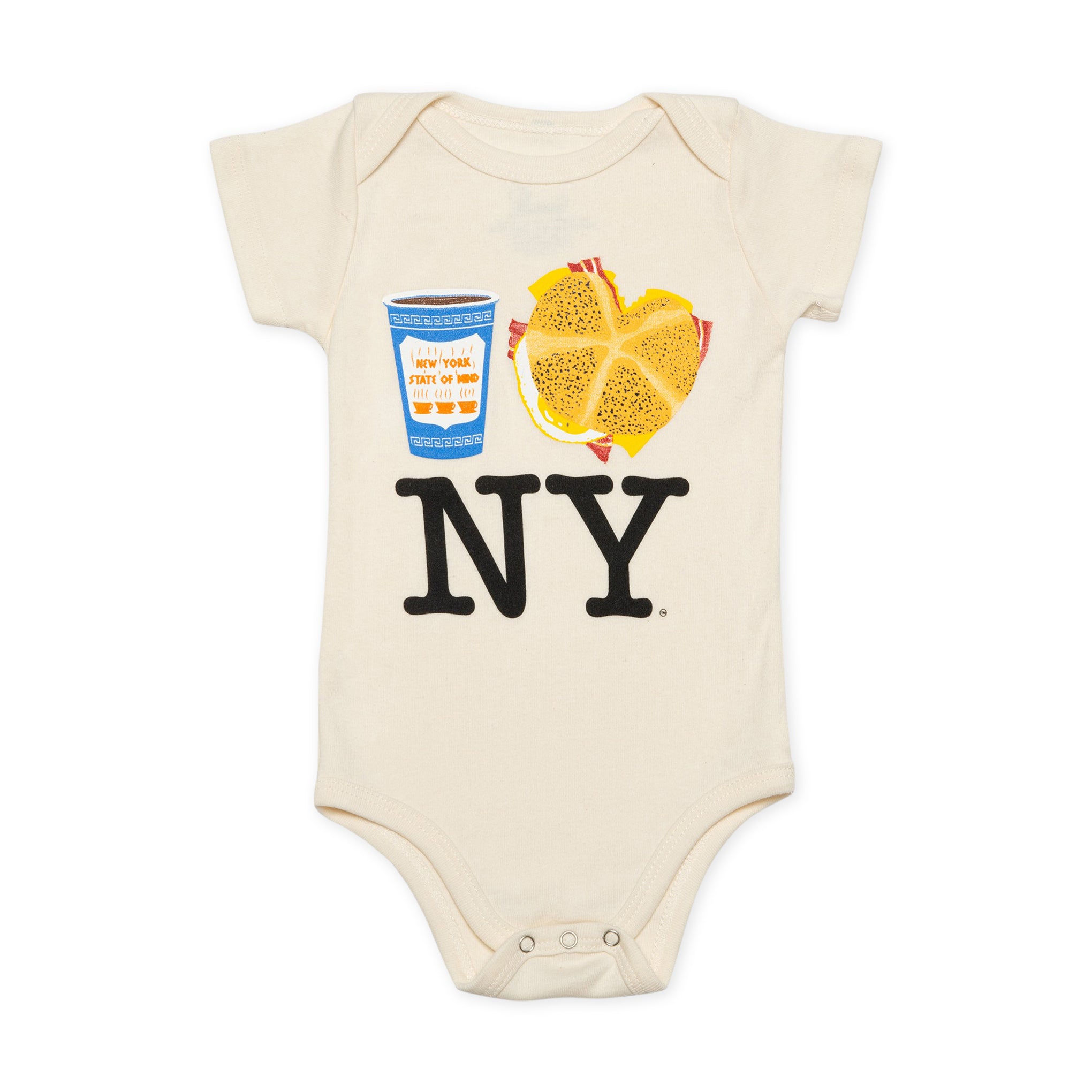 Organic Cotton NYC Foodie Baby Onesie by Alex Zagami – Made in USA