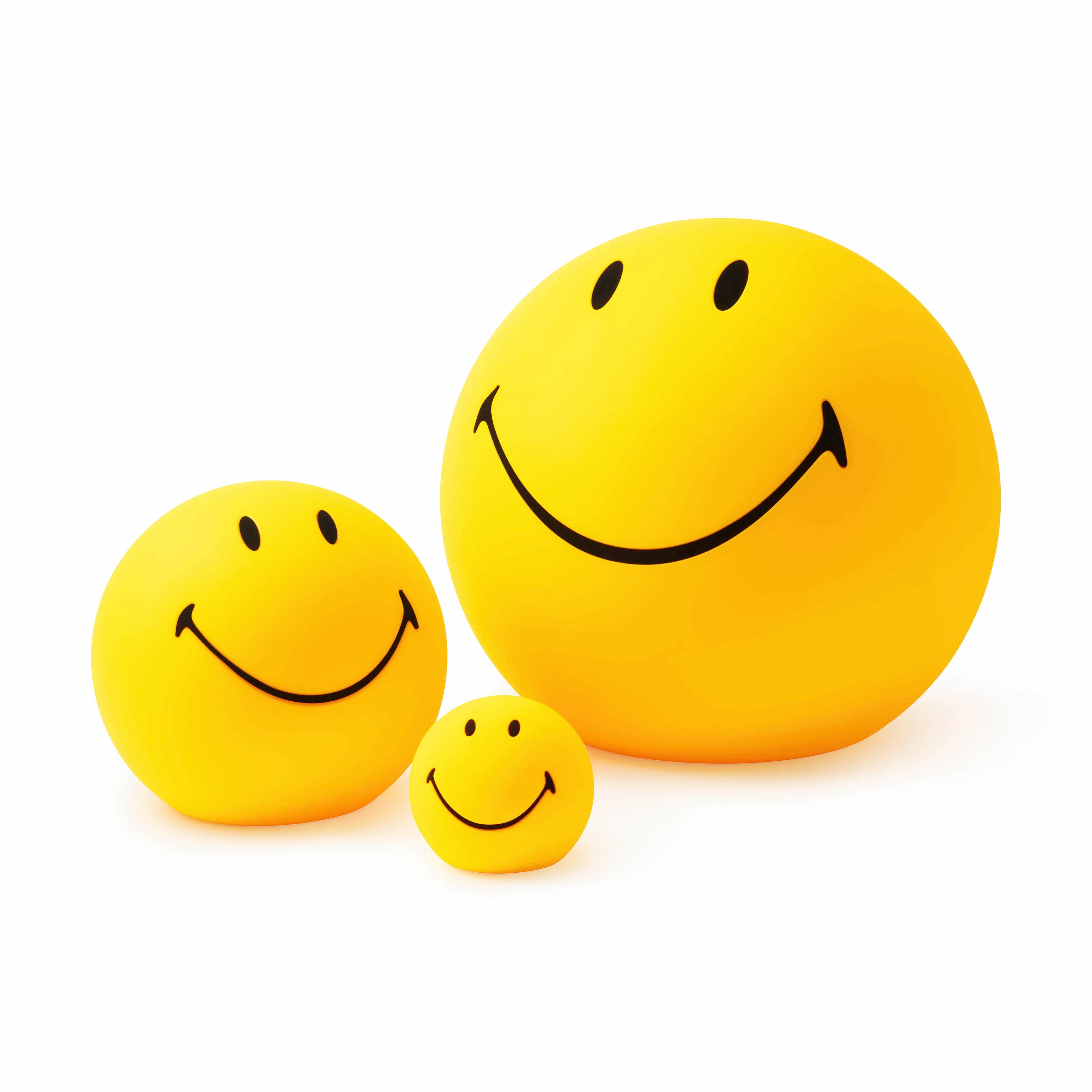 Smiley LED Lamp - Large Yellow Touch Dimmer Light for Home Decor