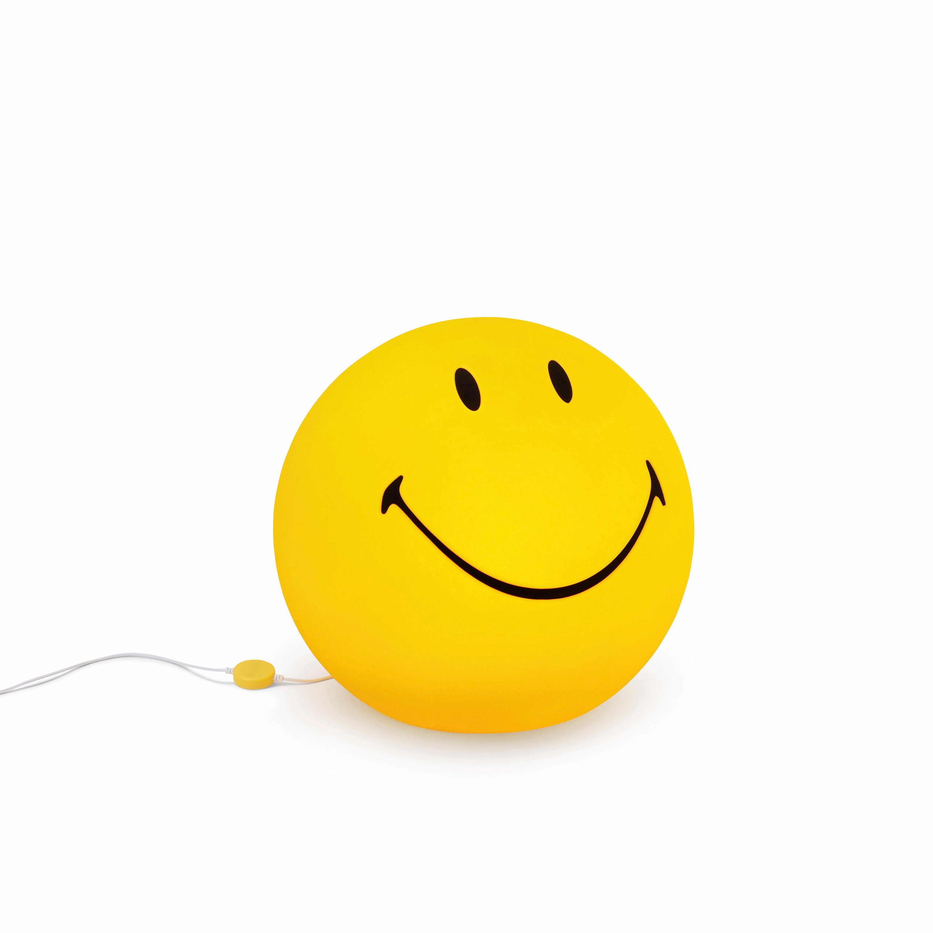 Smiley LED Lamp - Large Yellow Touch Dimmer Light for Home Decor