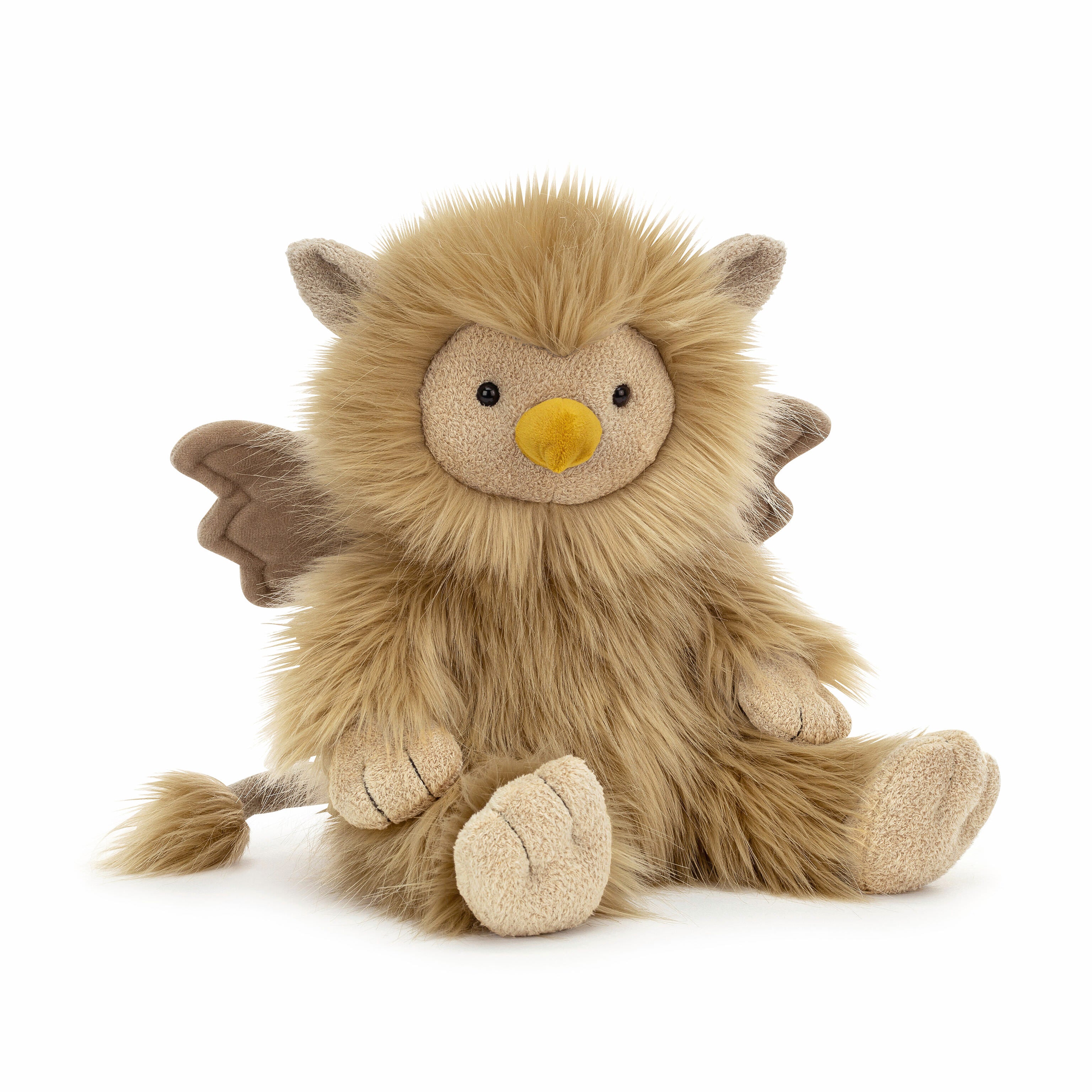 Jellycat Gray Mythical Plush Toy - Cuddly Werewolf & Gryphon for Toddlers