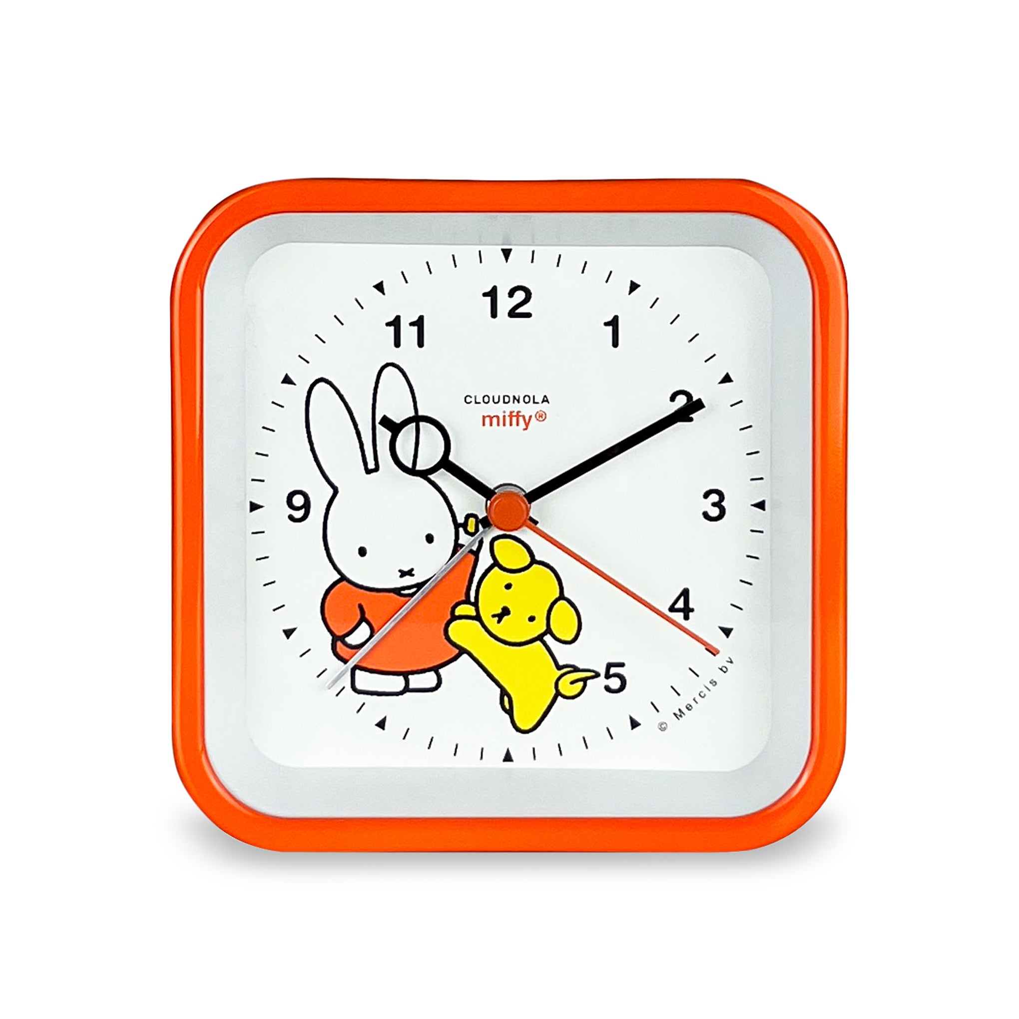 Miffy Orange Alarm Clock with LED Light & Snooze Function
