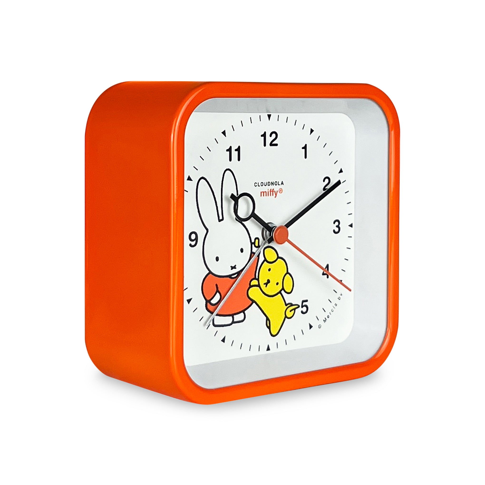 Miffy Orange Alarm Clock with LED Light & Snooze Function