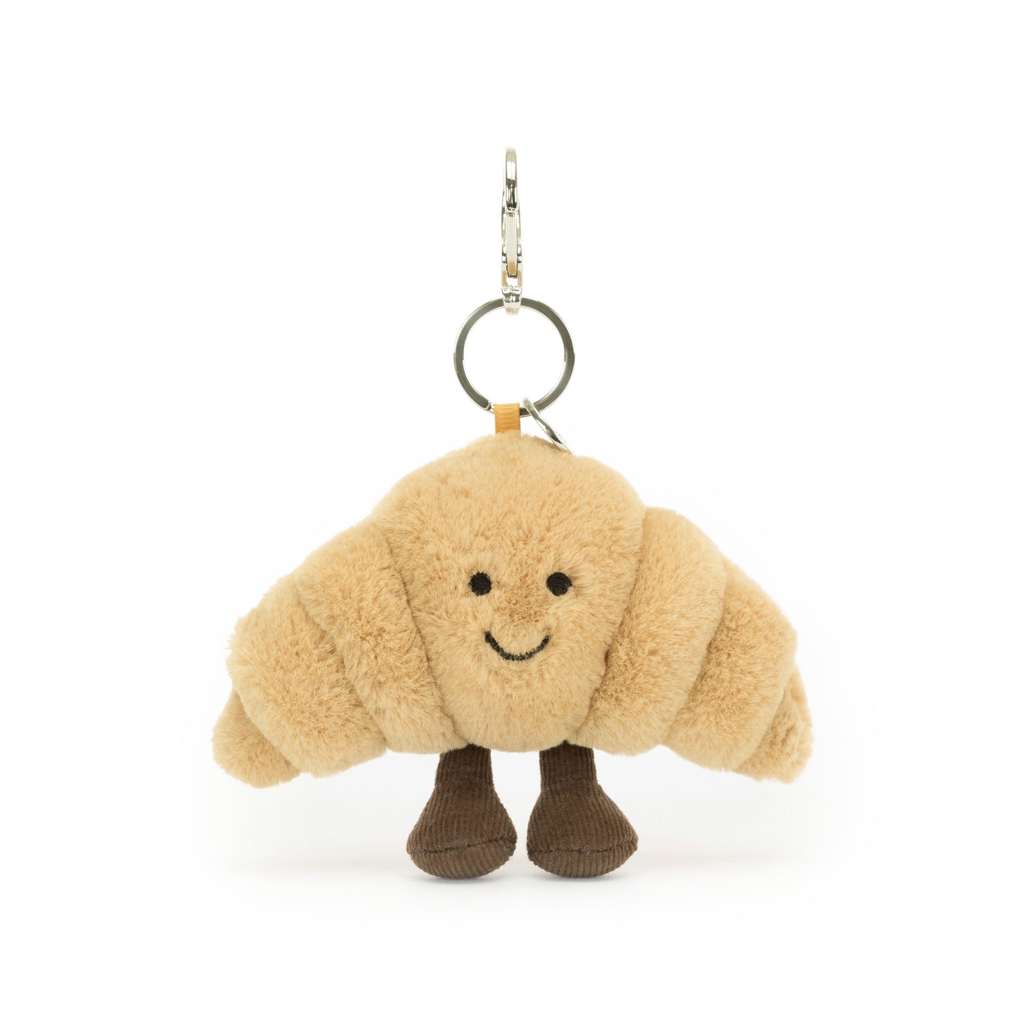 Jellycat Croissant Plush Bag Charm with Clip