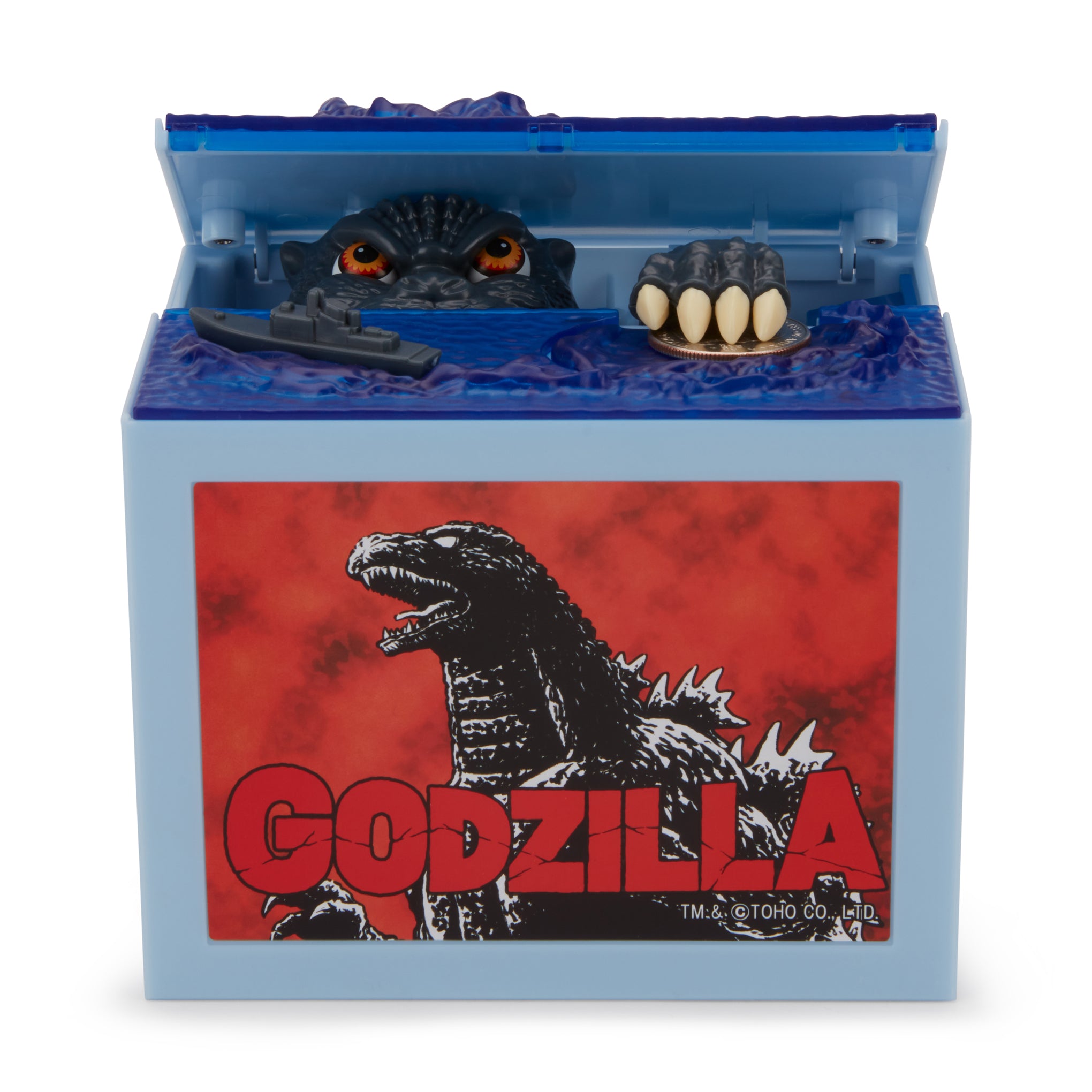 Godzilla Coin Bank with Automatic Coin Snatching & Roar Sound