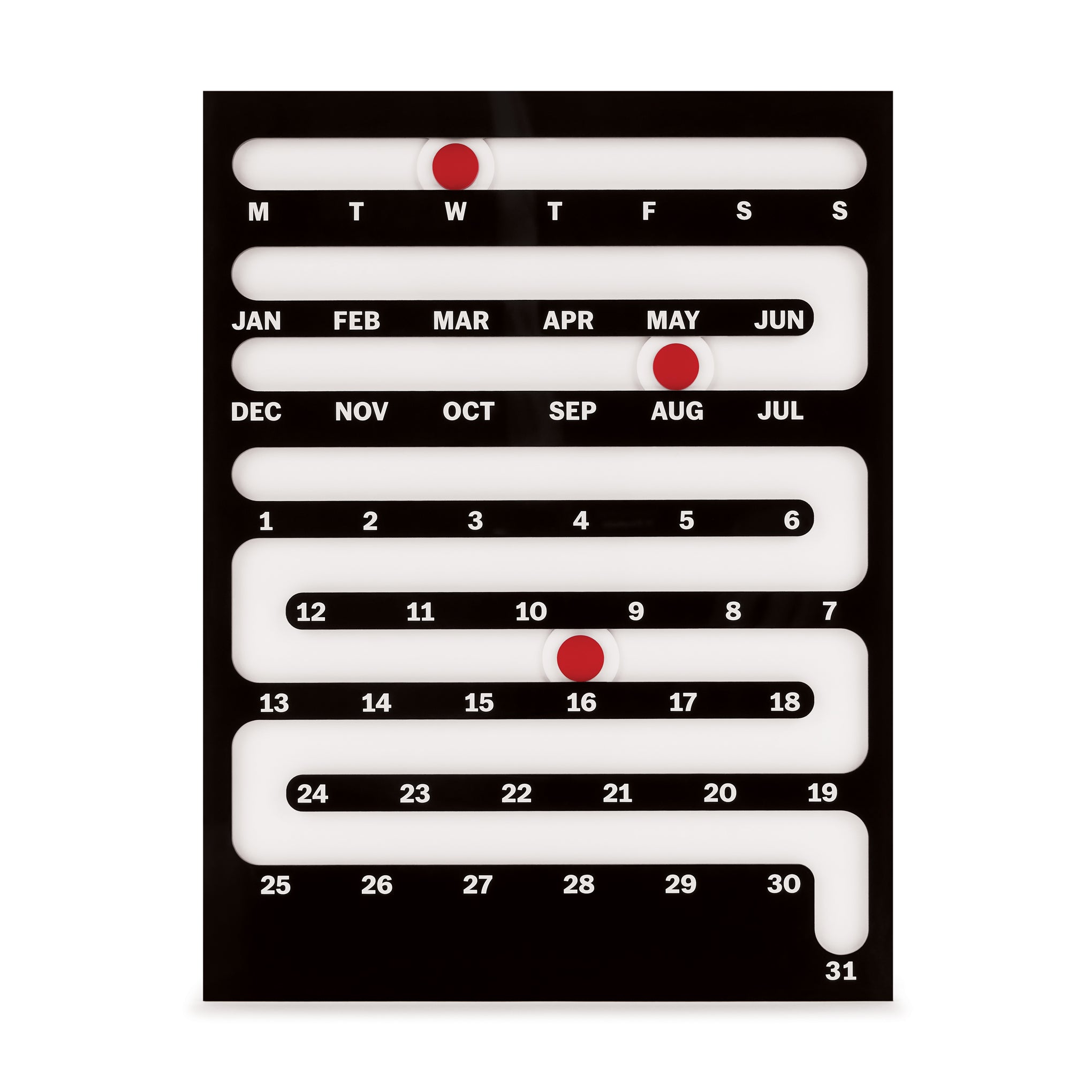 MoMA Wall-Mounted Perpetual Calendar - Recycled Acrylic