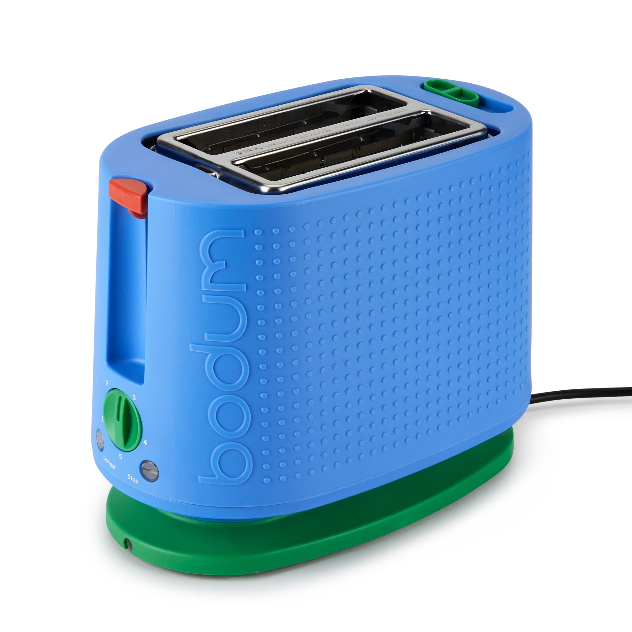 Bodum Bistro Blue 2-Slice Toaster with Adjustable Browning