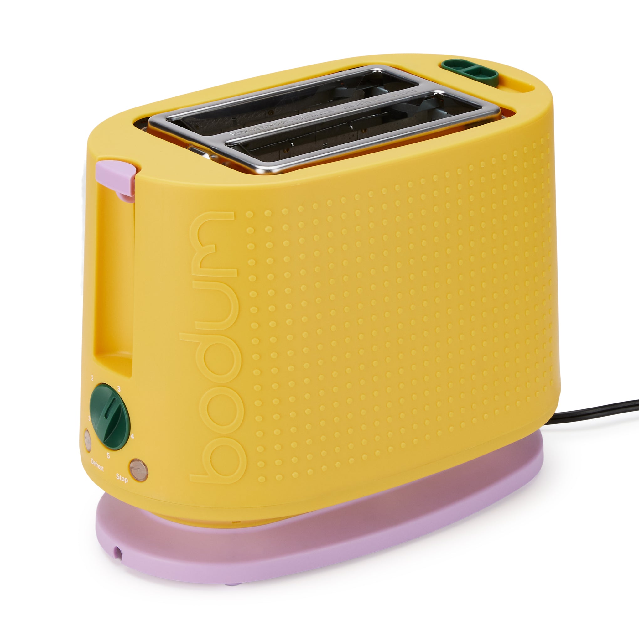 Bodum Bistro 2-Slice Toaster with Adjustable Browning - Yellow