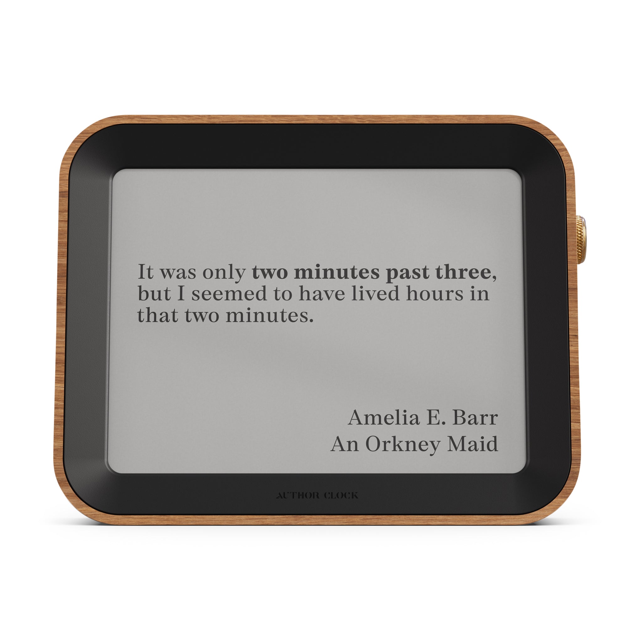 Author Clock with Inspirational Quotes - Large WiFi Rechargeable