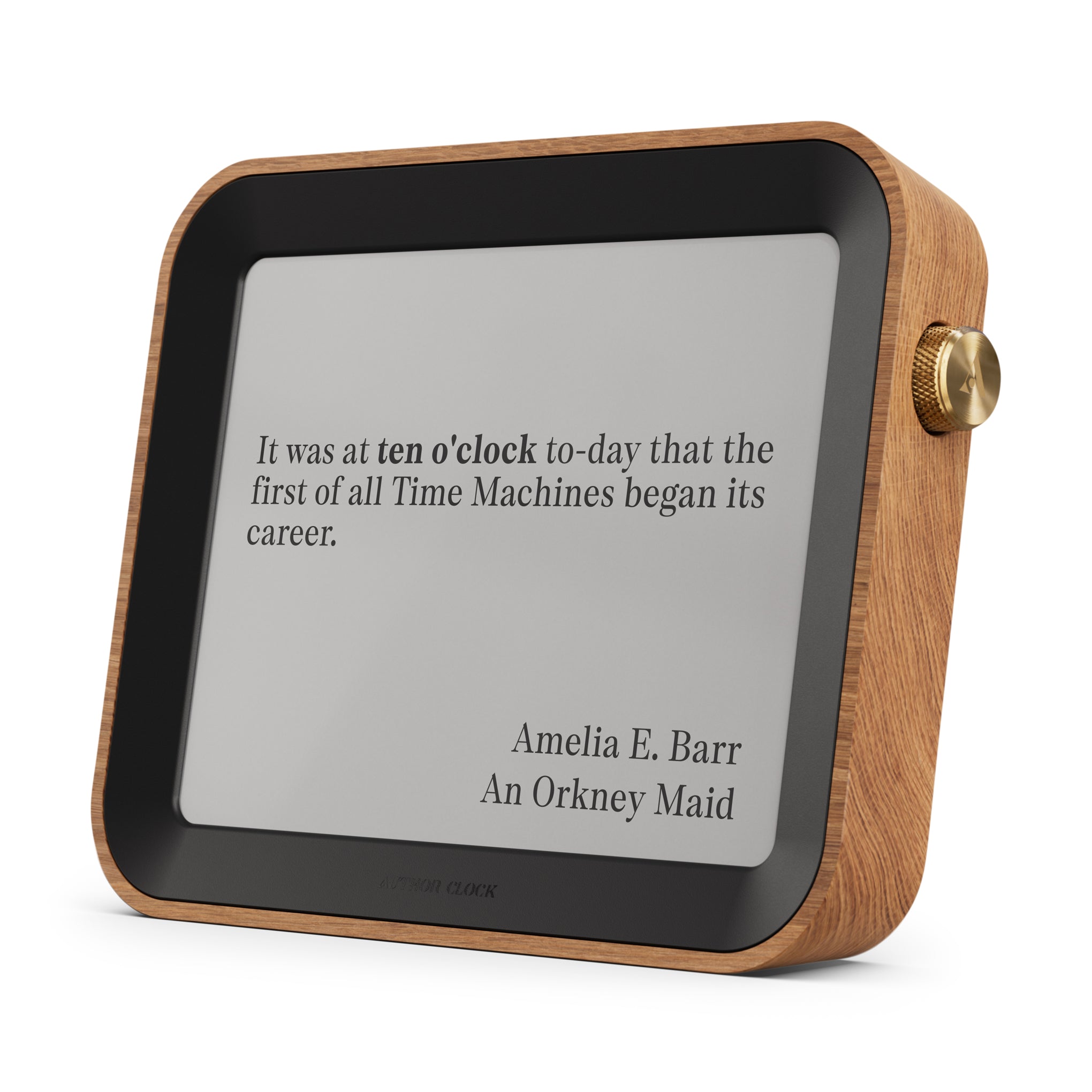 Author Clock with Inspirational Quotes - Large WiFi Rechargeable