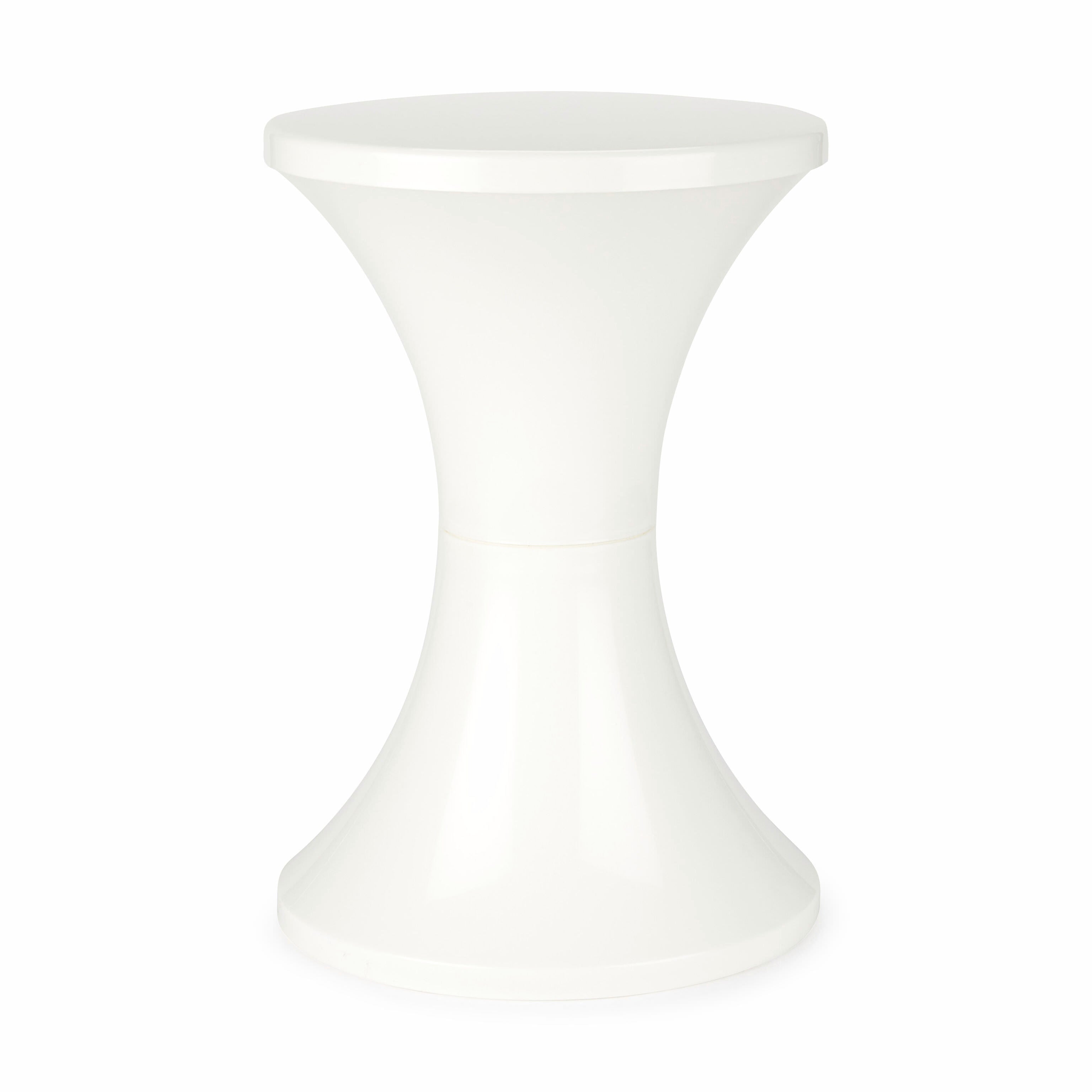 Tam-Tam Stool - White Polypropylene Drum-Inspired Seating