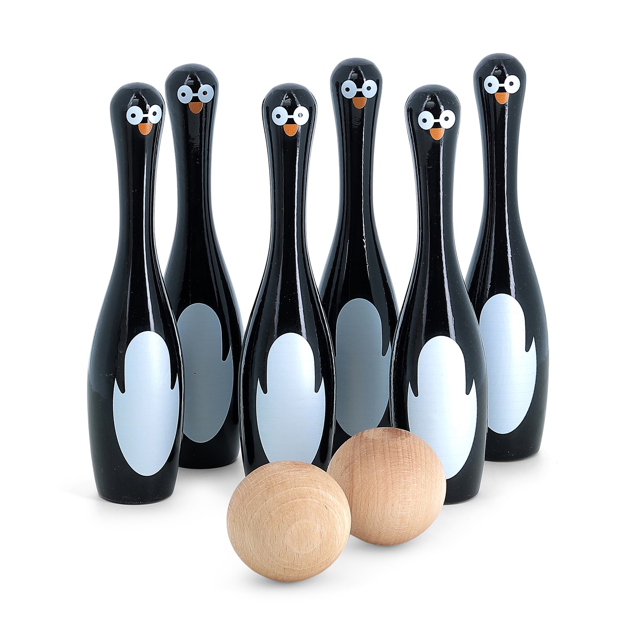 Vilac Wooden Penguin Bowling Set – Family Game Toy