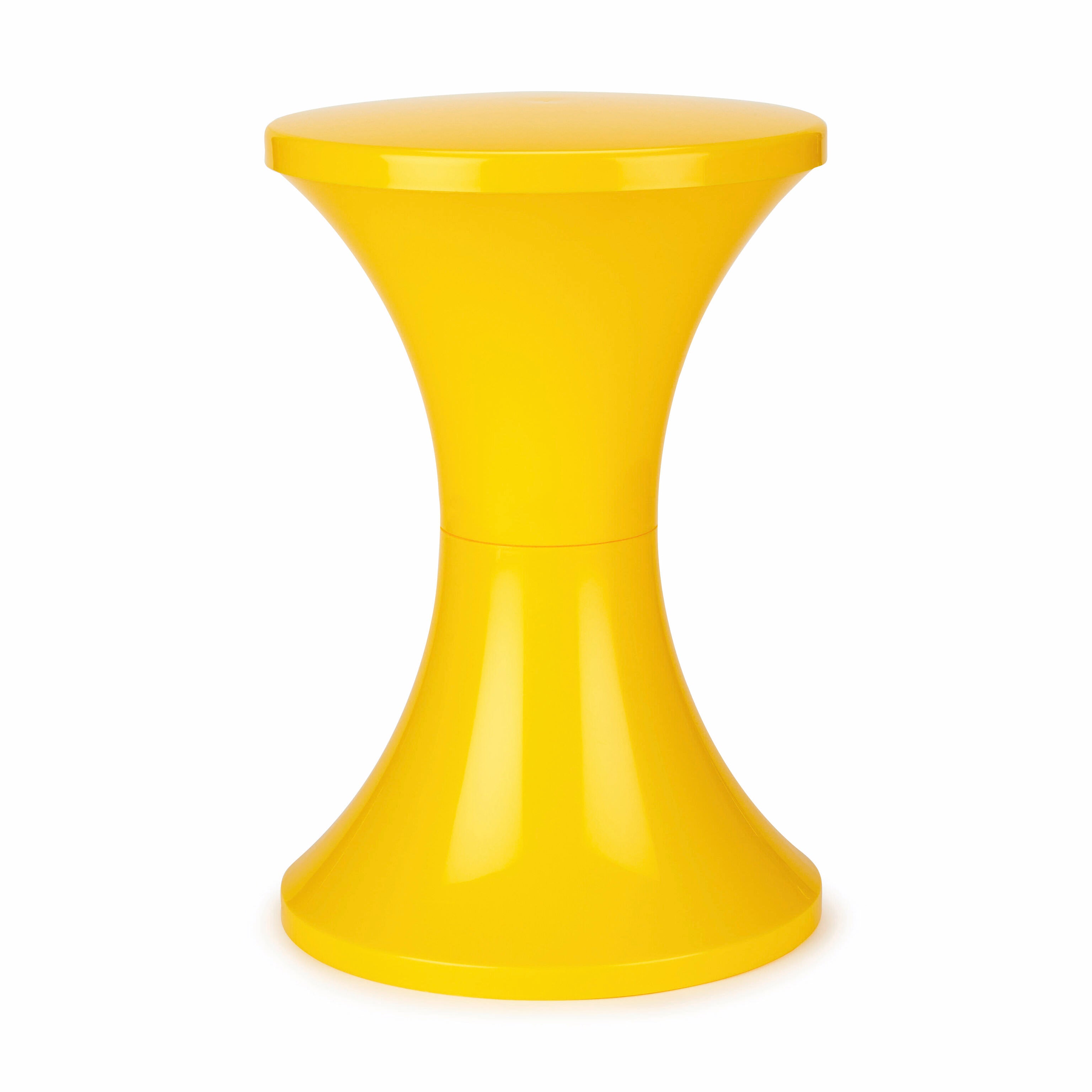 Tam-Tam Stool by Henry Masonnet - Yellow Polypropylene Drum-Inspired Seat