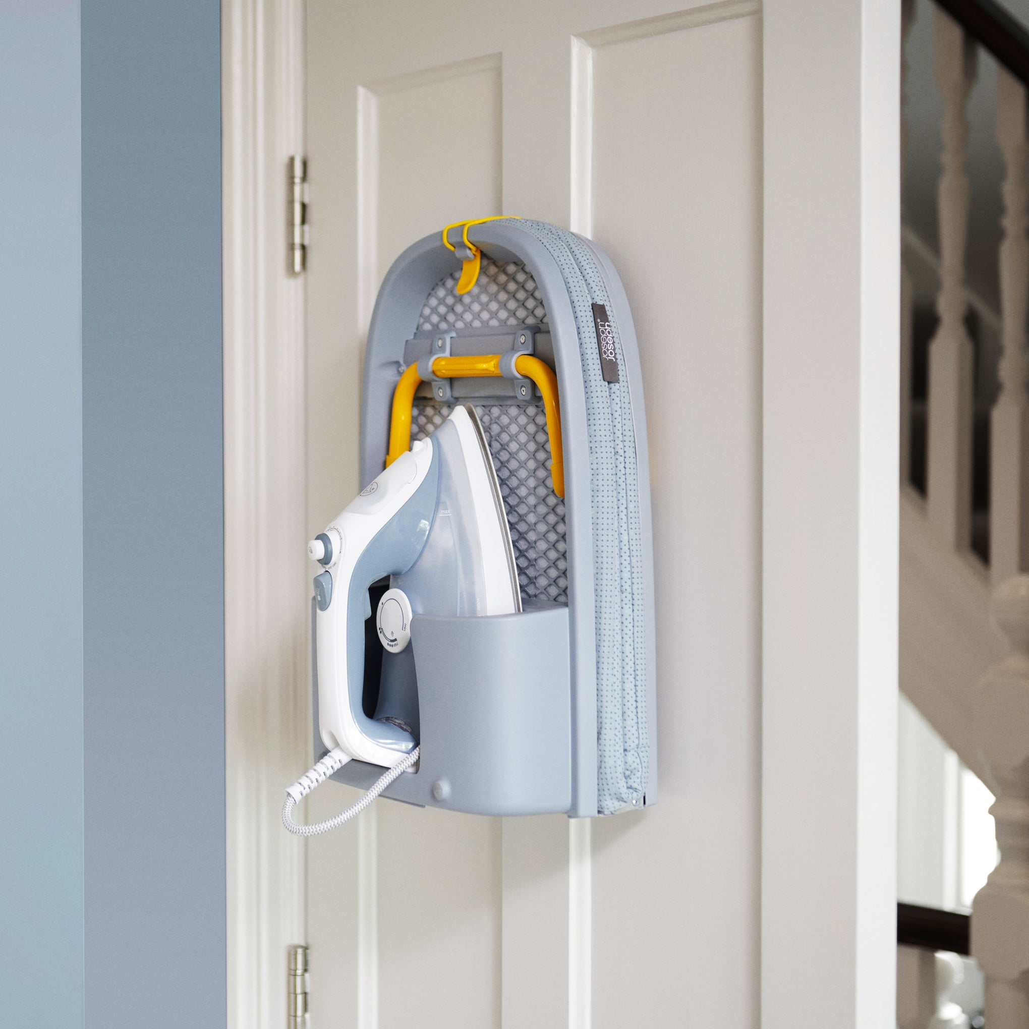Compact Folding Ironing Board with Storage - Space-Saving Gray