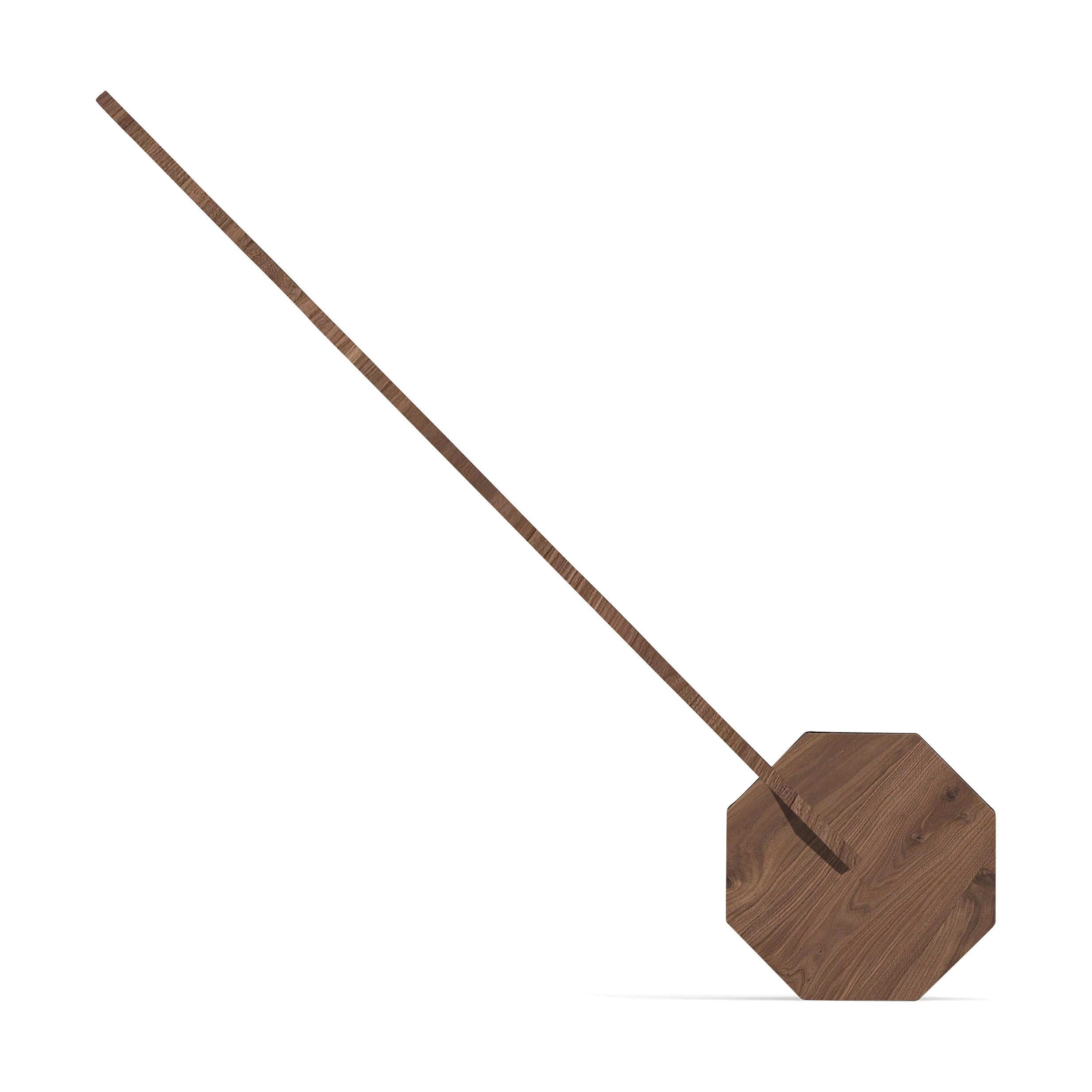 Rechargeable Octagon Desk Lamp - Adjustable Walnut LED Light