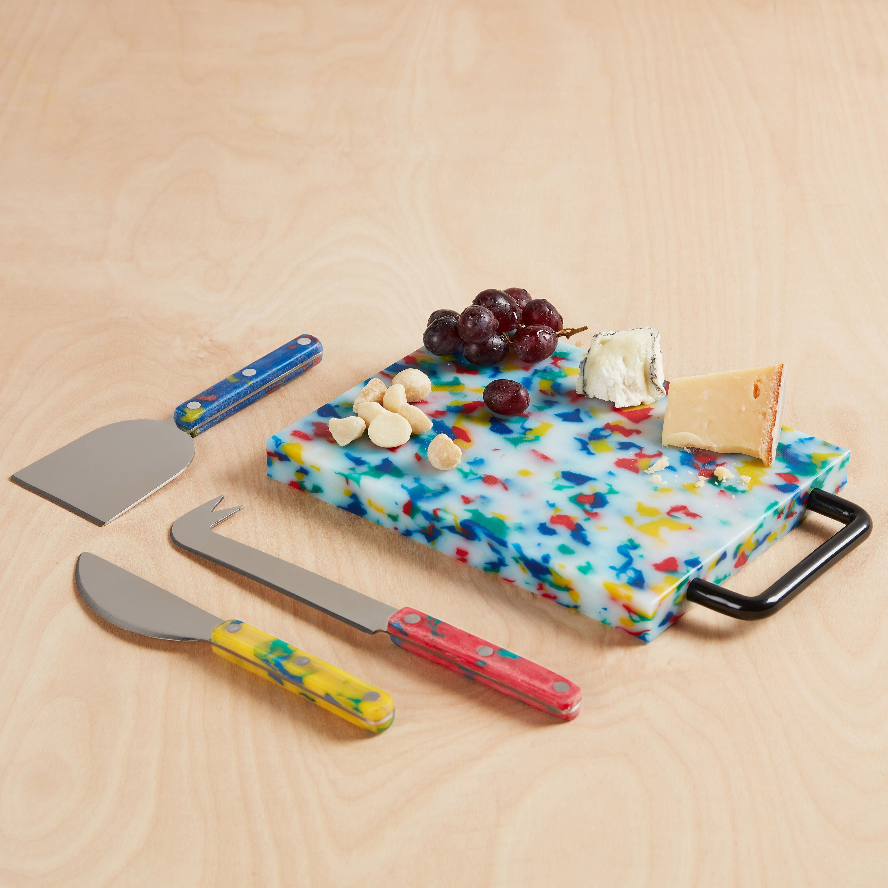 Fredericks & Mae Confetti Cheese Knife Set - 3-Piece for Hard & Soft Cheeses