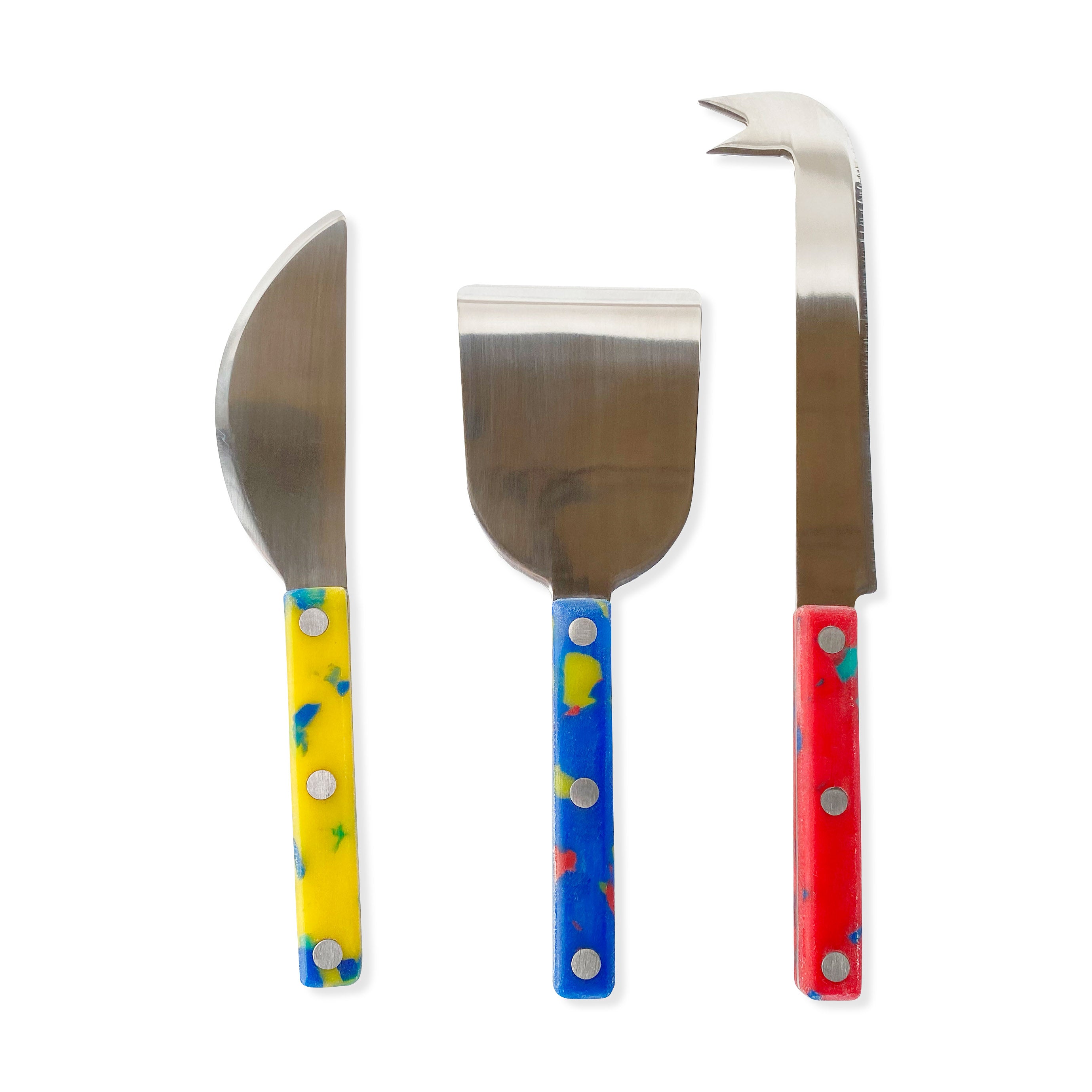 Fredericks & Mae Confetti Cheese Knife Set - 3-Piece for Hard & Soft Cheeses