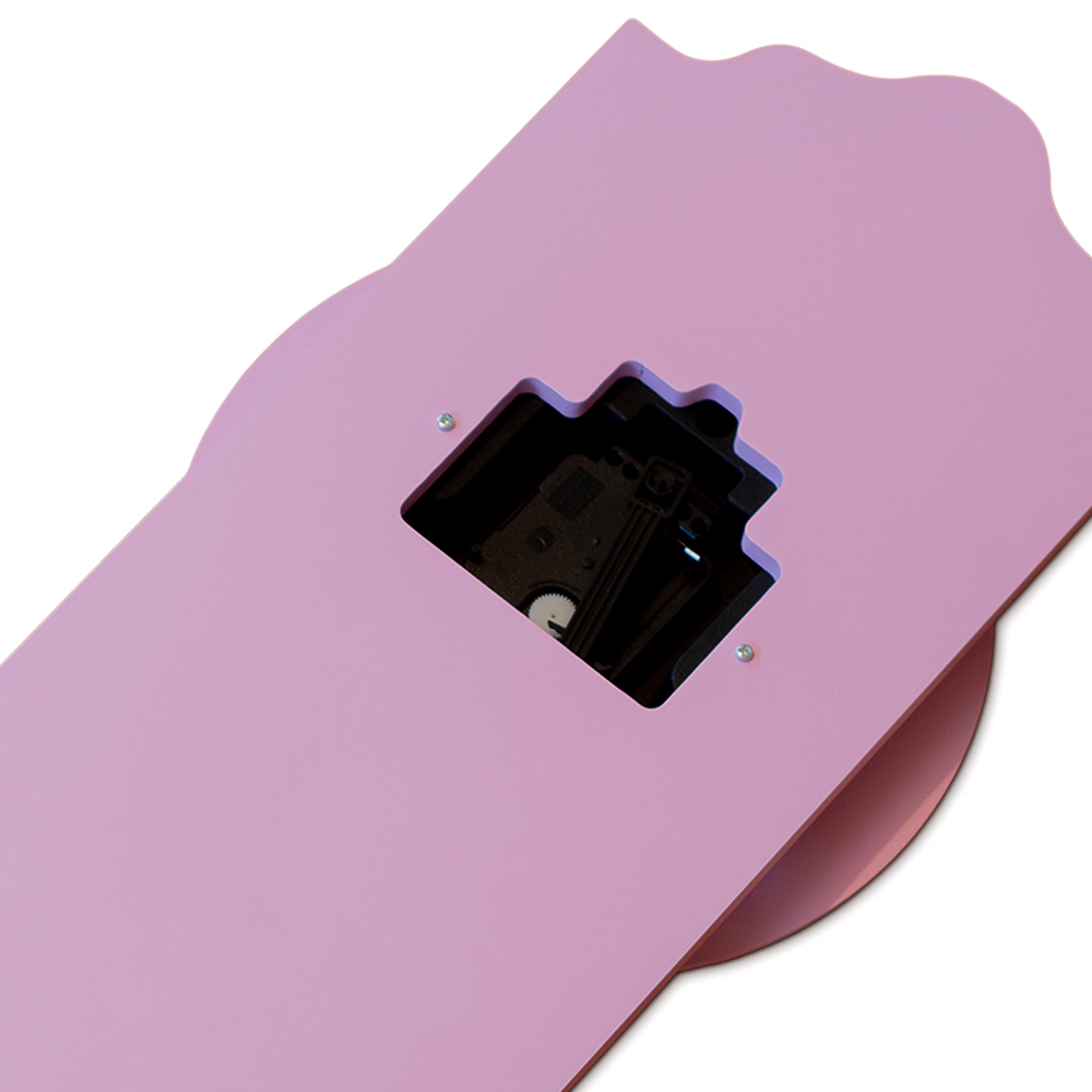 Modern Pendulum Wall Clock - Minimalist Pink & Yellow Design