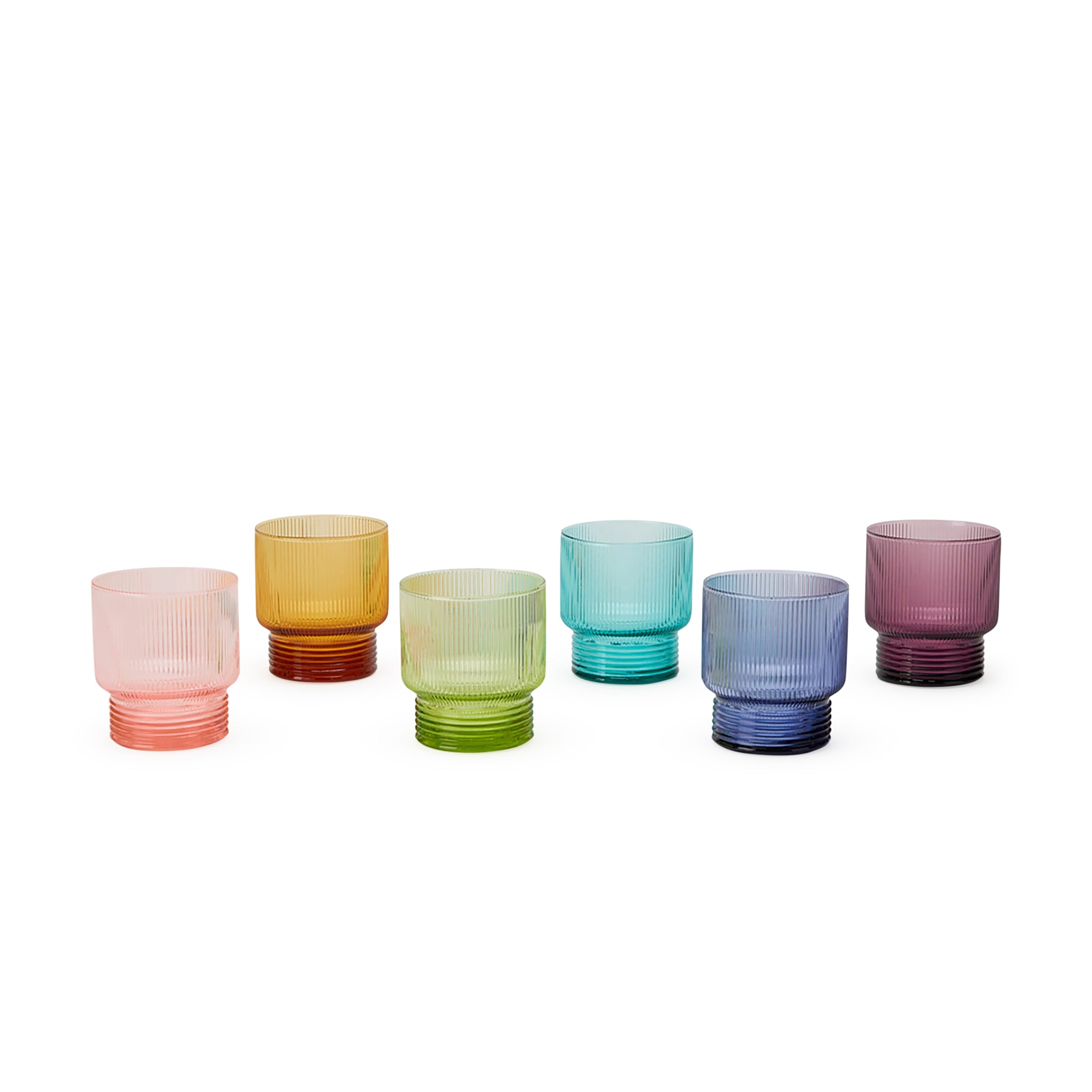 Todo Modo Stackable Glass Tumblers - Set of 6 Italian Mouth-Blown