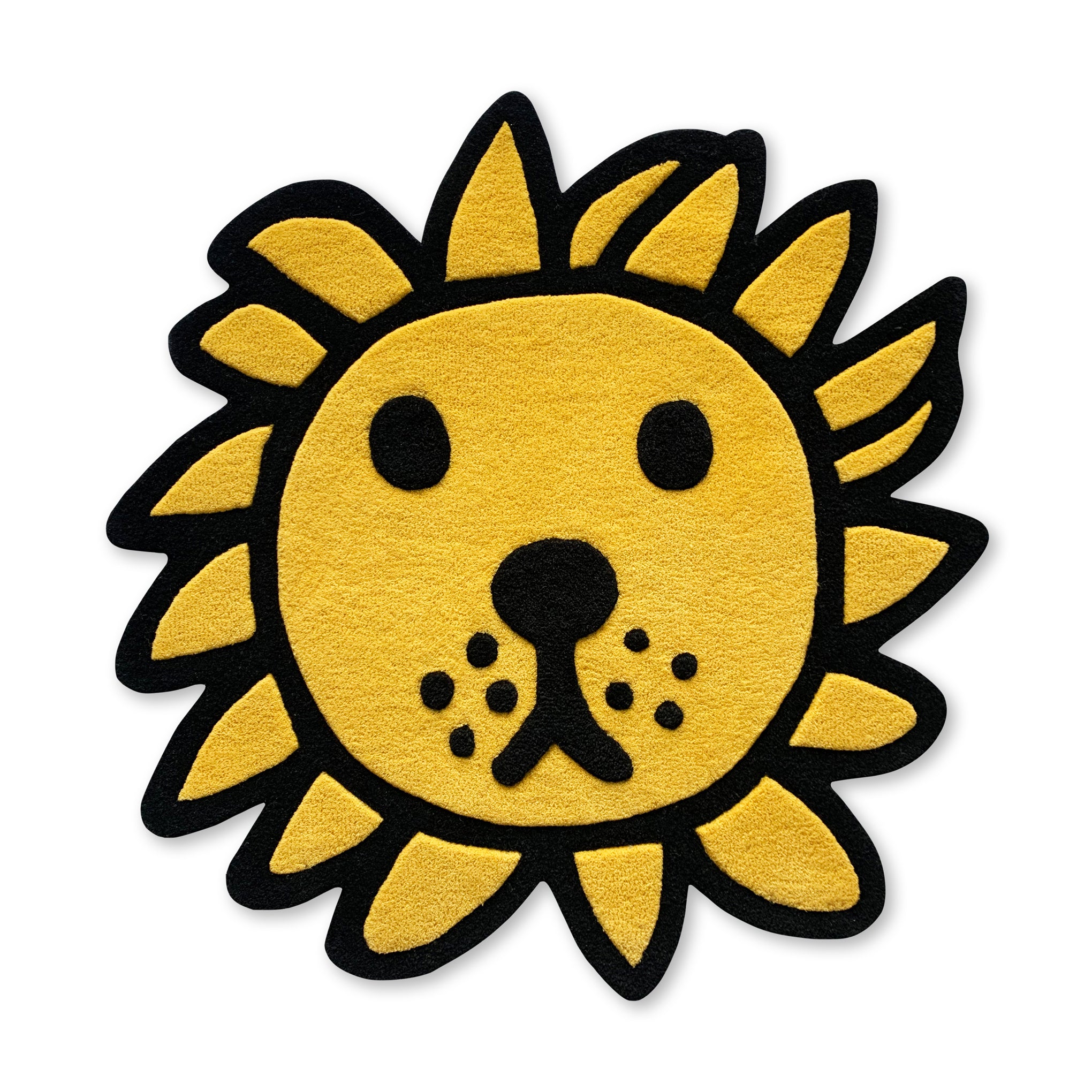 Miffy & Friends Kids Wool Rug - Hand-Tufted Yellow Lion Design