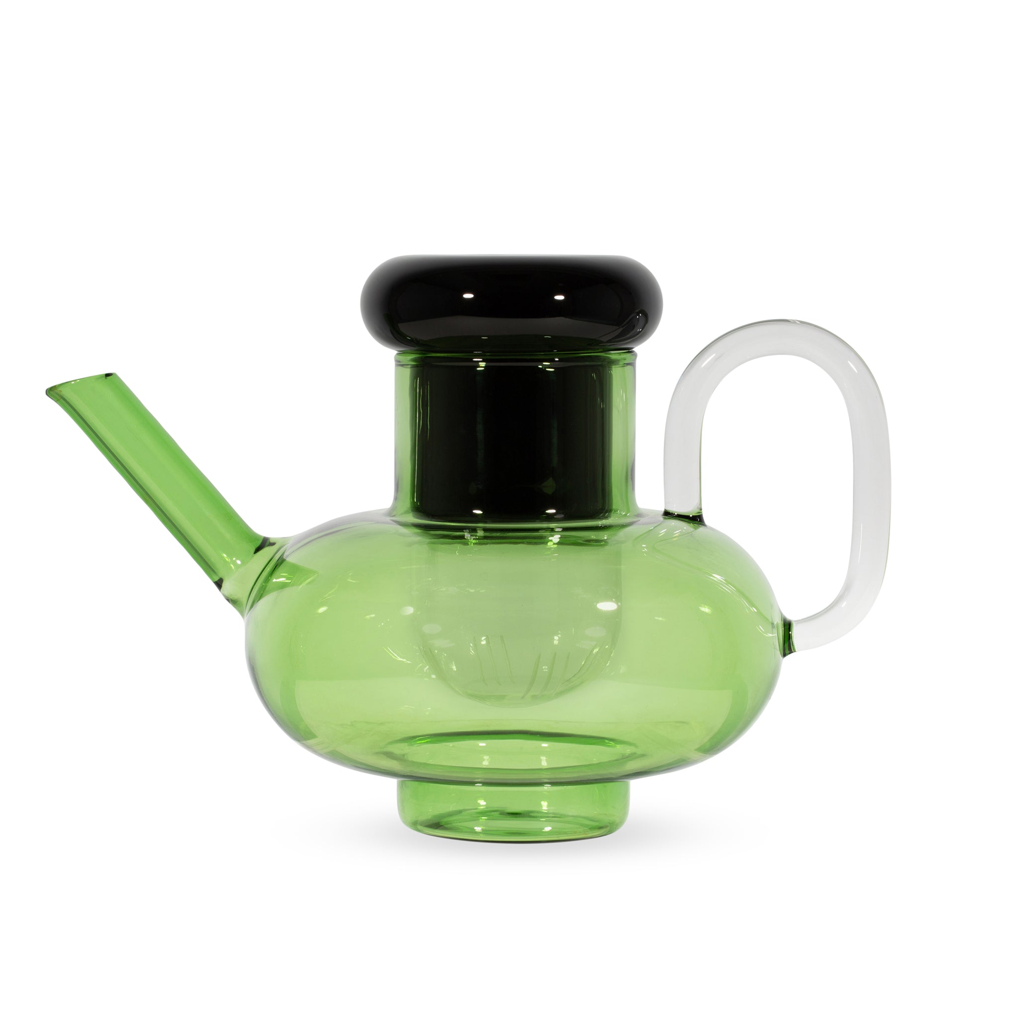 Tom Dixon Bump Glass Teapot with Infuser - Handcrafted Green Borosilicate
