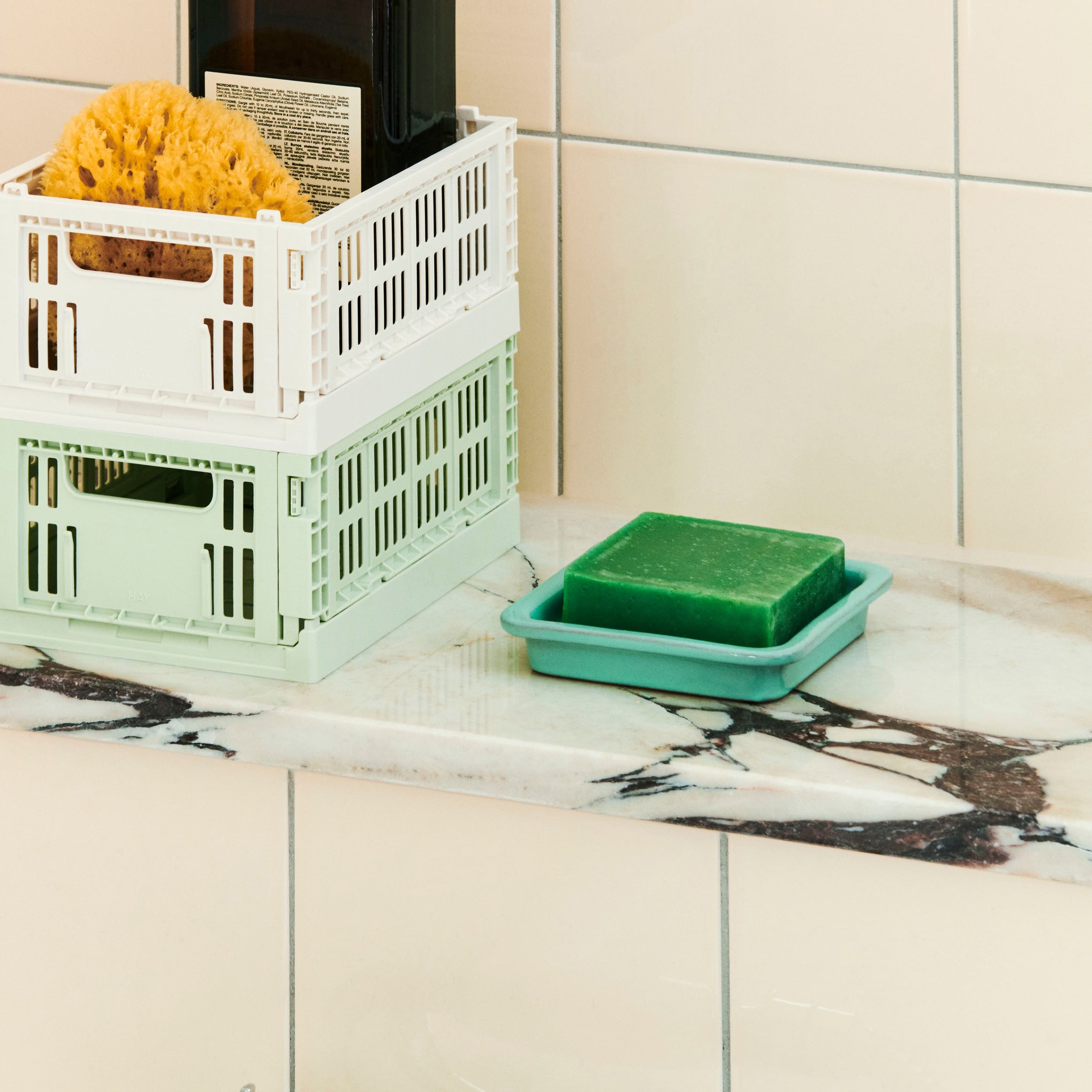 HAY Collapsible Storage Bin - Recycled Plastic, Mint