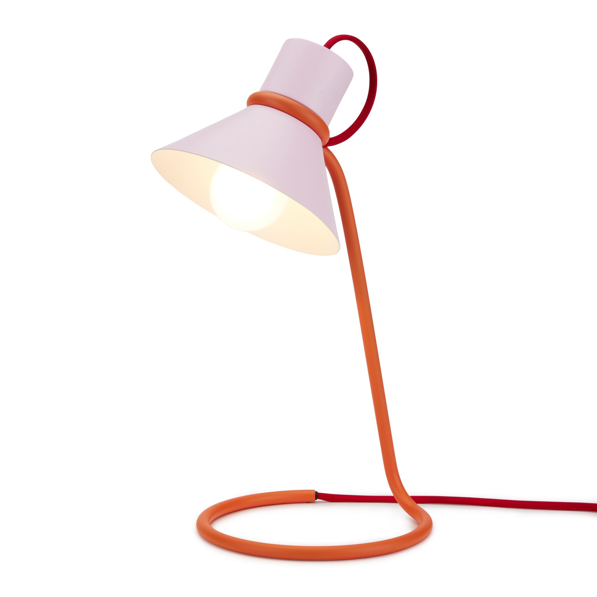 Loop de Loop Table Lamp - Pink & Orange Modern Desk Light