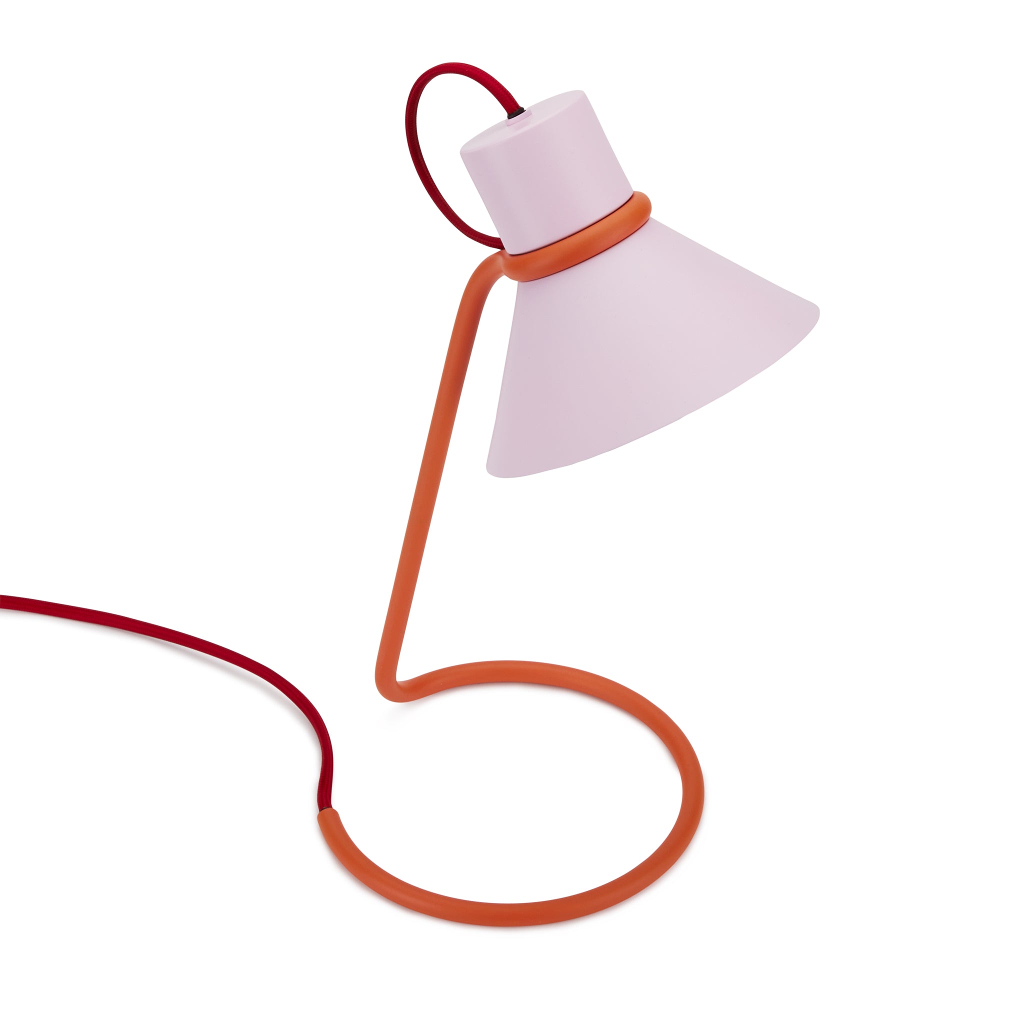 Loop de Loop Table Lamp - Pink & Orange Modern Desk Light
