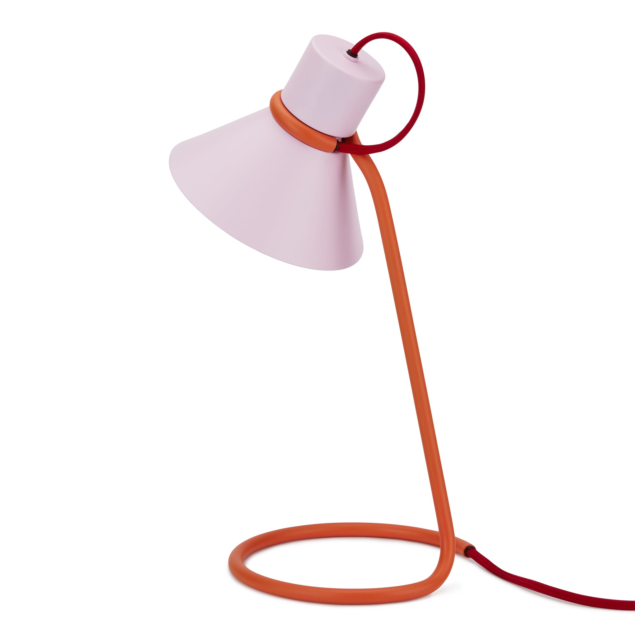 Loop de Loop Table Lamp - Pink & Orange Modern Desk Light