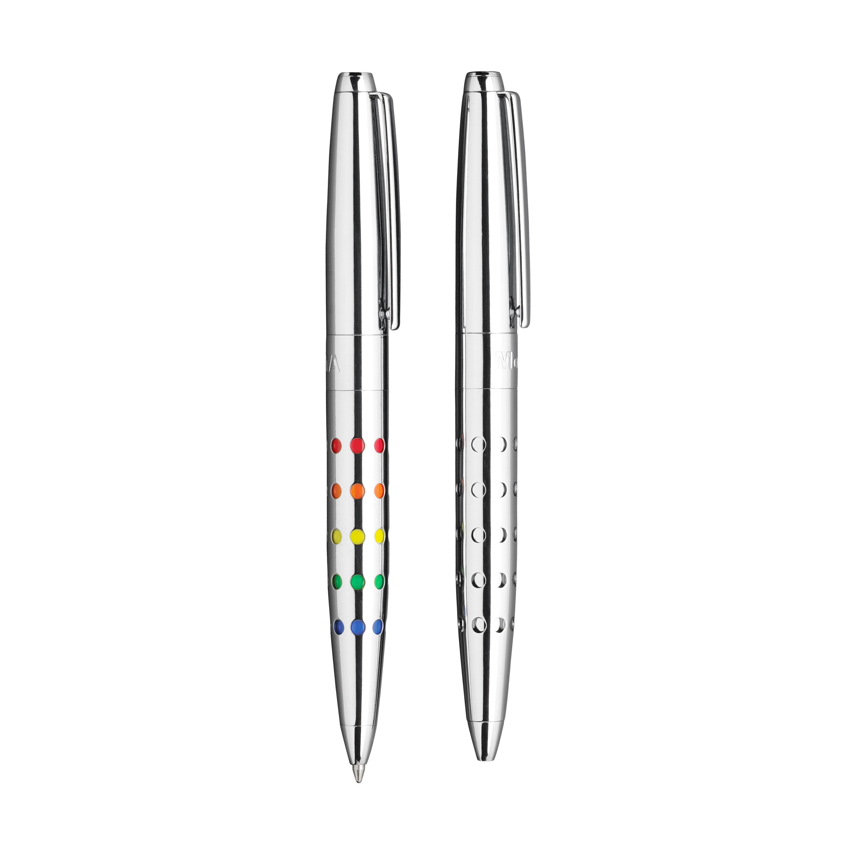 MoMA Color Dots Twist Pen with Chrome Finish