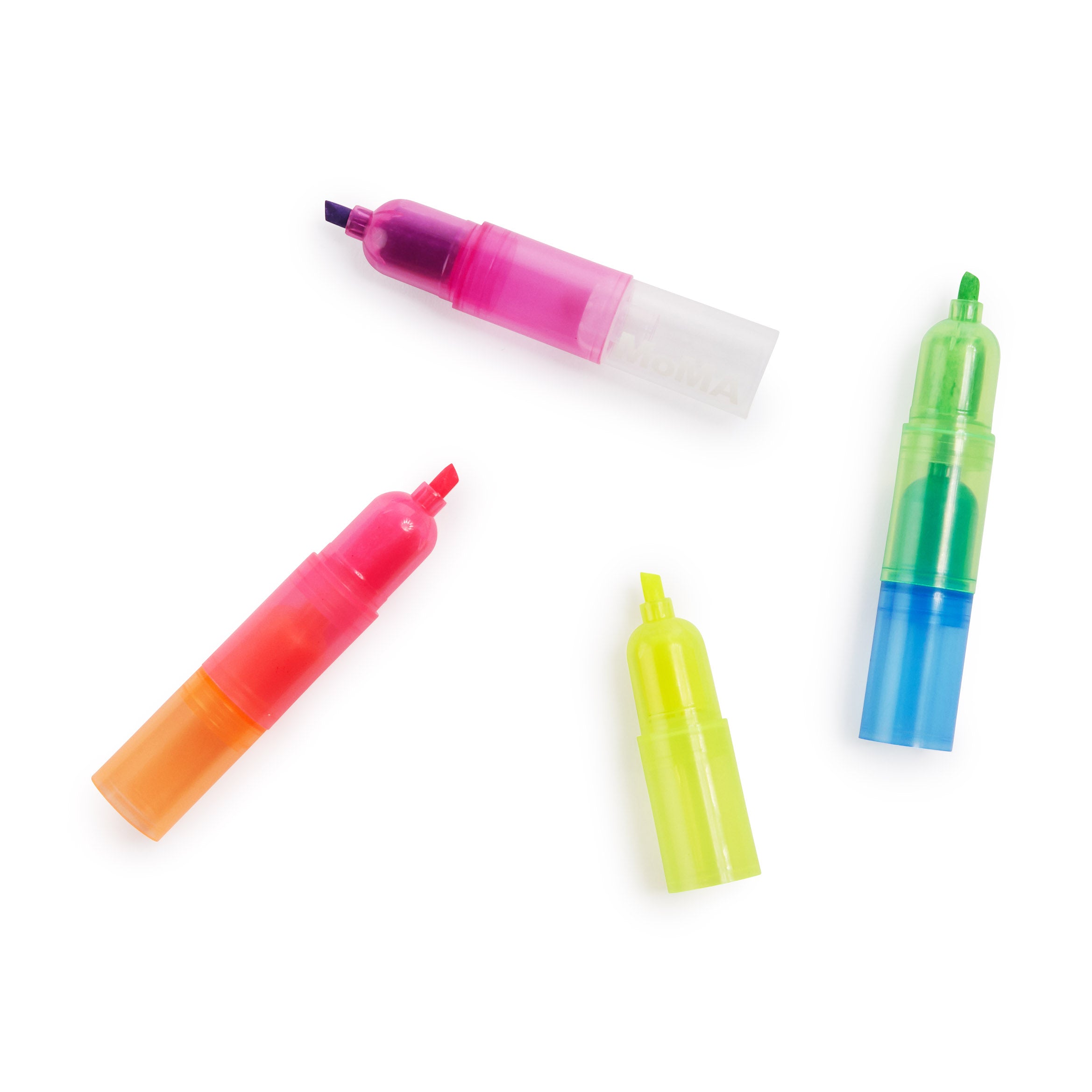 Rainbow Stackable Highlighter Markers - Set of 7 for Kids