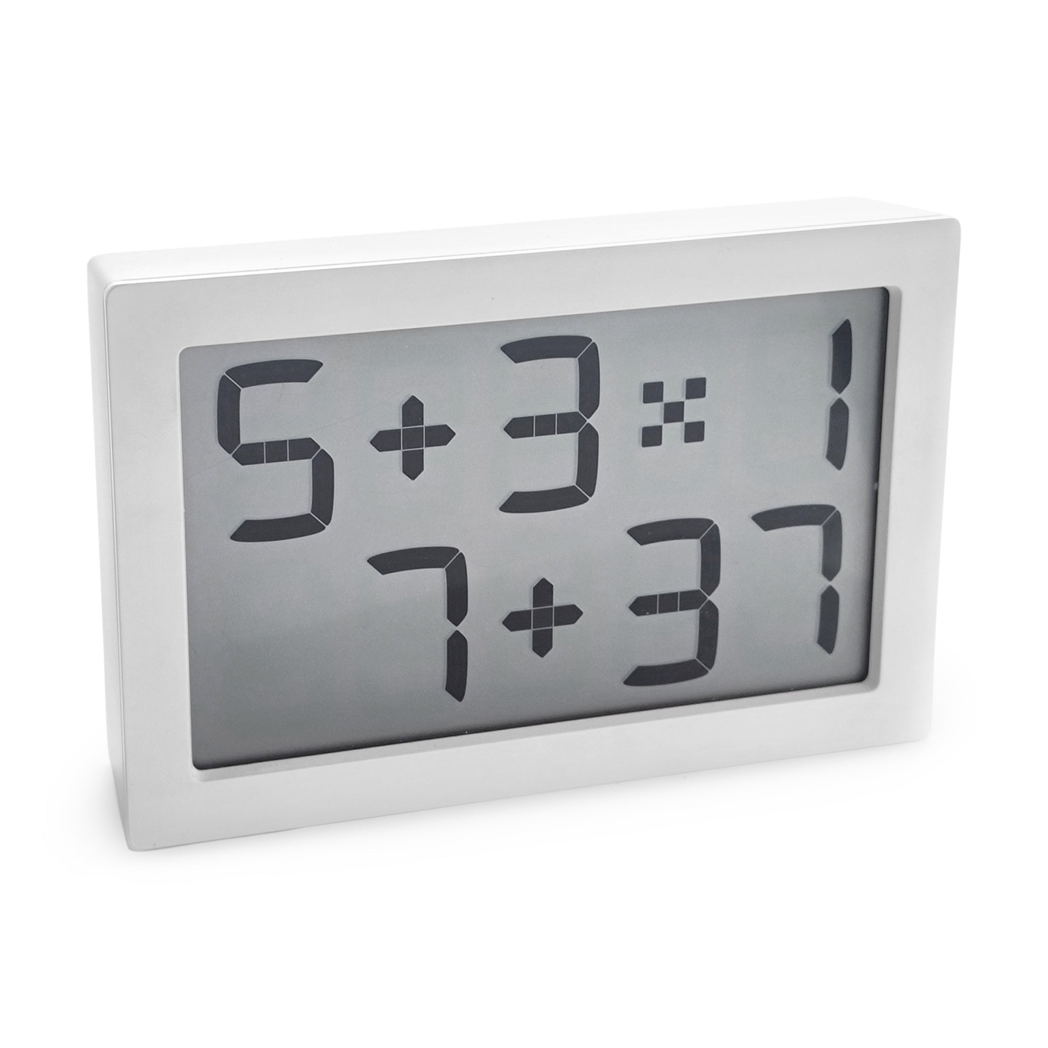 Albert Math Alarm Clock - Small Digital Clock with Equation Display