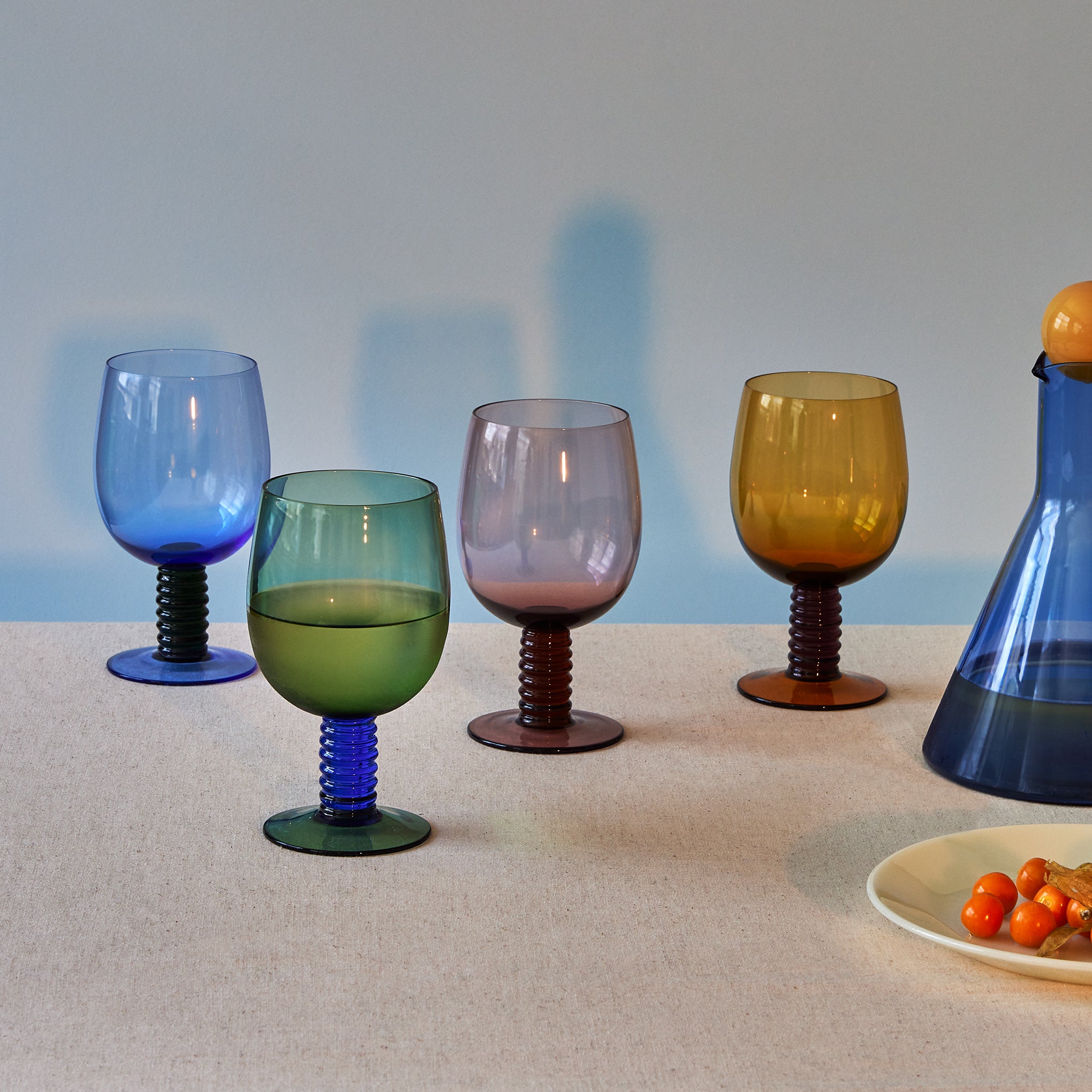 MoMA Saturn Wine Glasses - Set of 4 Colorful Space-Inspired Glassware