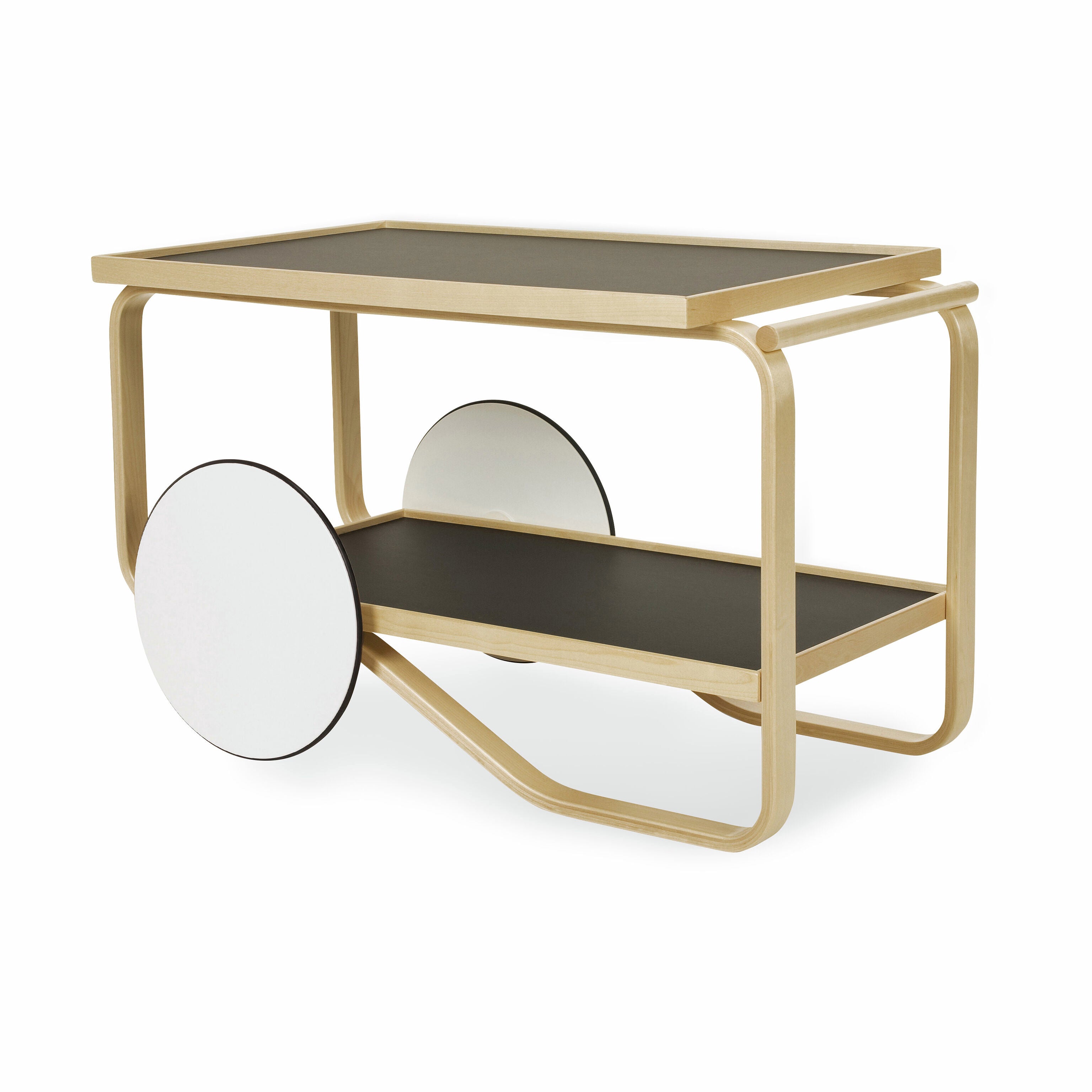 Artek Aalto Tea Trolley 901 - Birch Wood Serving Cart with Wheels