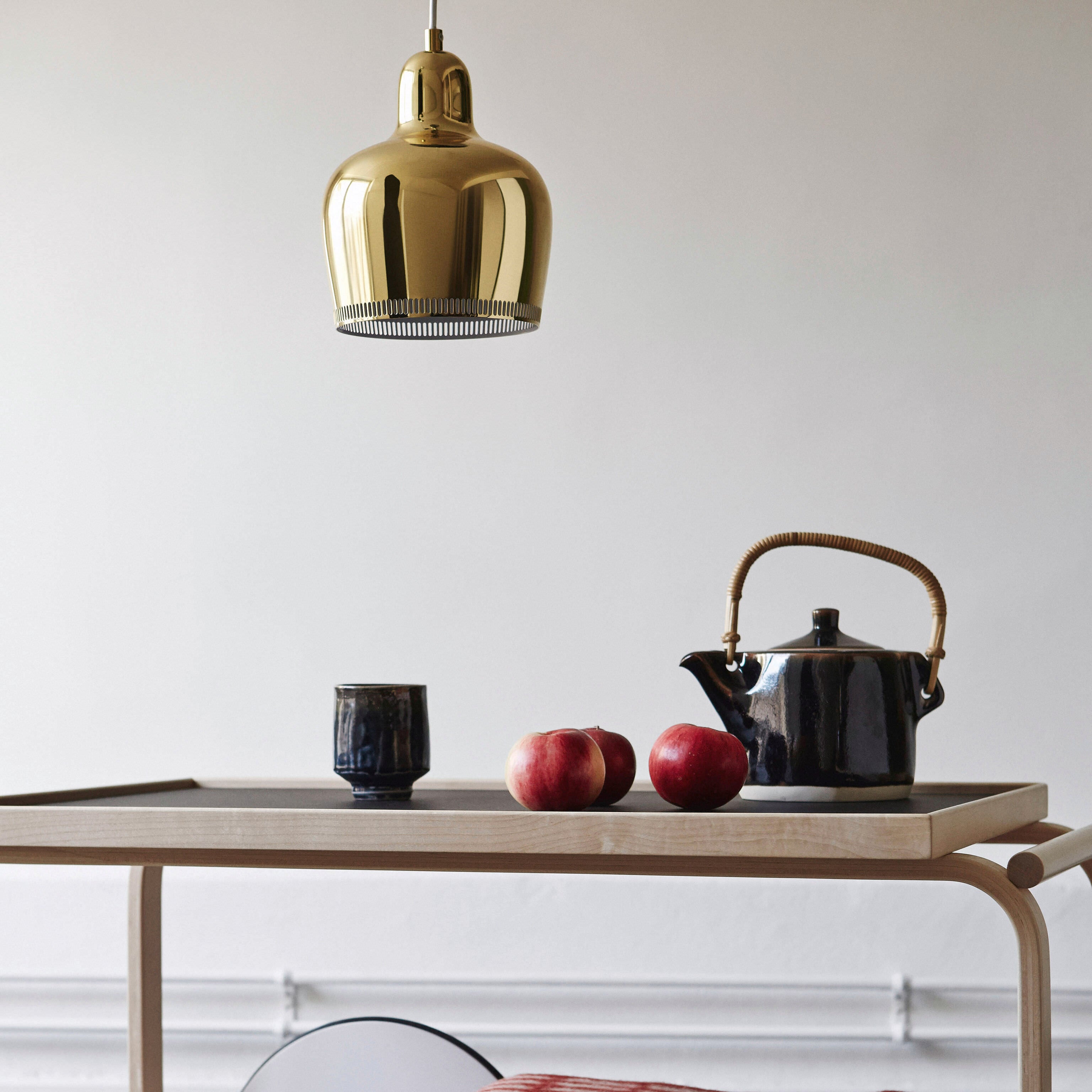 Artek Aalto Tea Trolley 901 - Birch Wood Serving Cart with Wheels