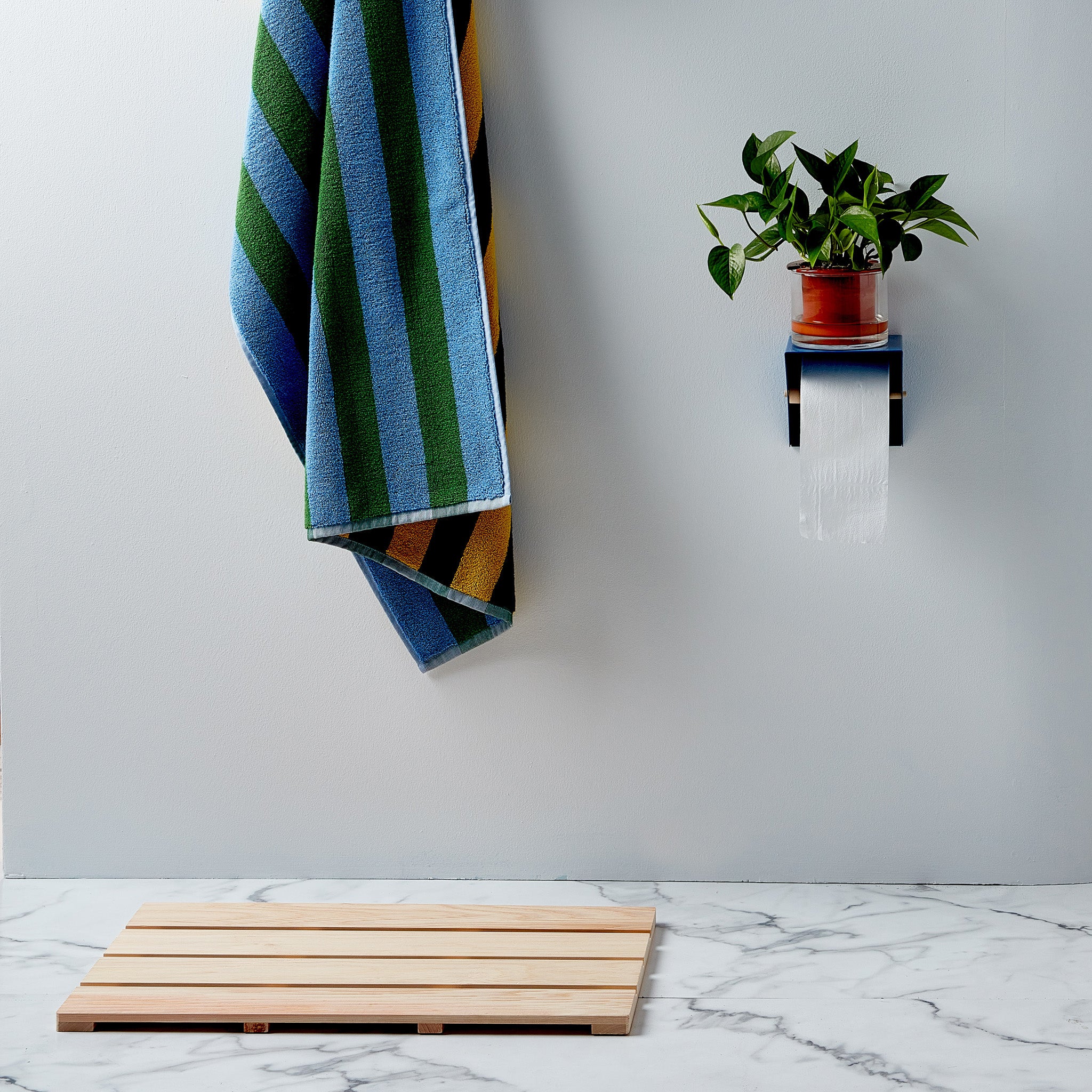 Hinoki Wood Bath Mat - Natural, Antimicrobial & Water-Resistant