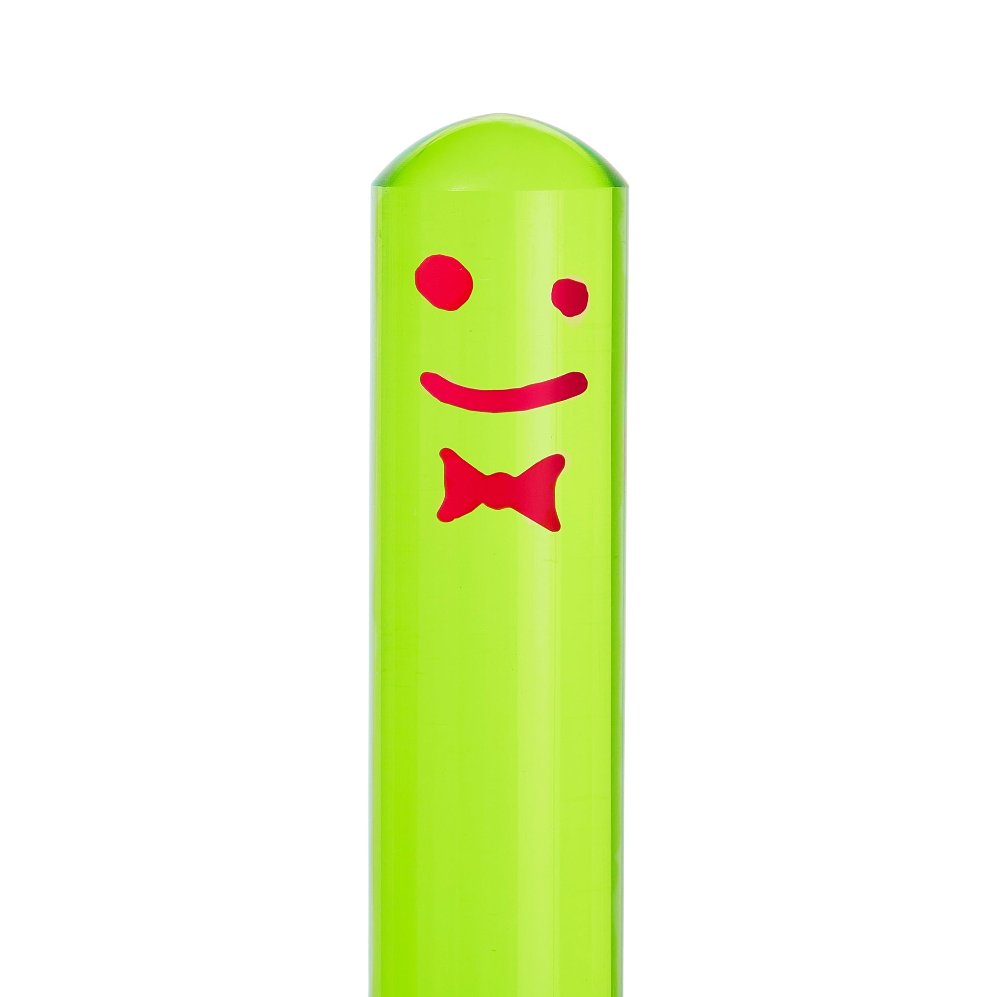 Neon Green Translucent Toilet Brush with Drip Canister