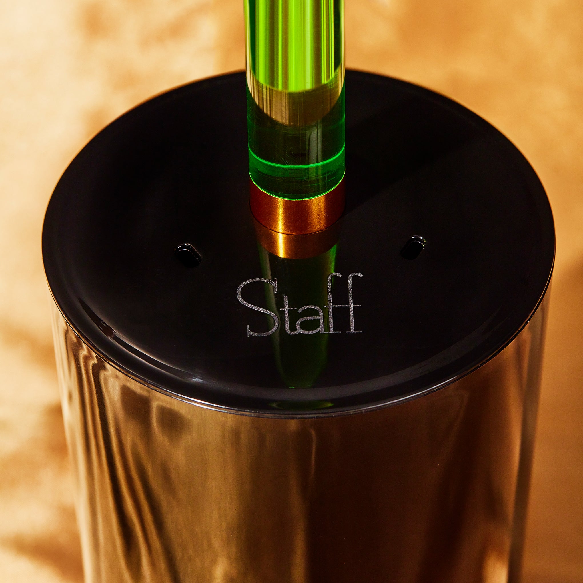 Neon Green Translucent Toilet Brush with Drip Canister
