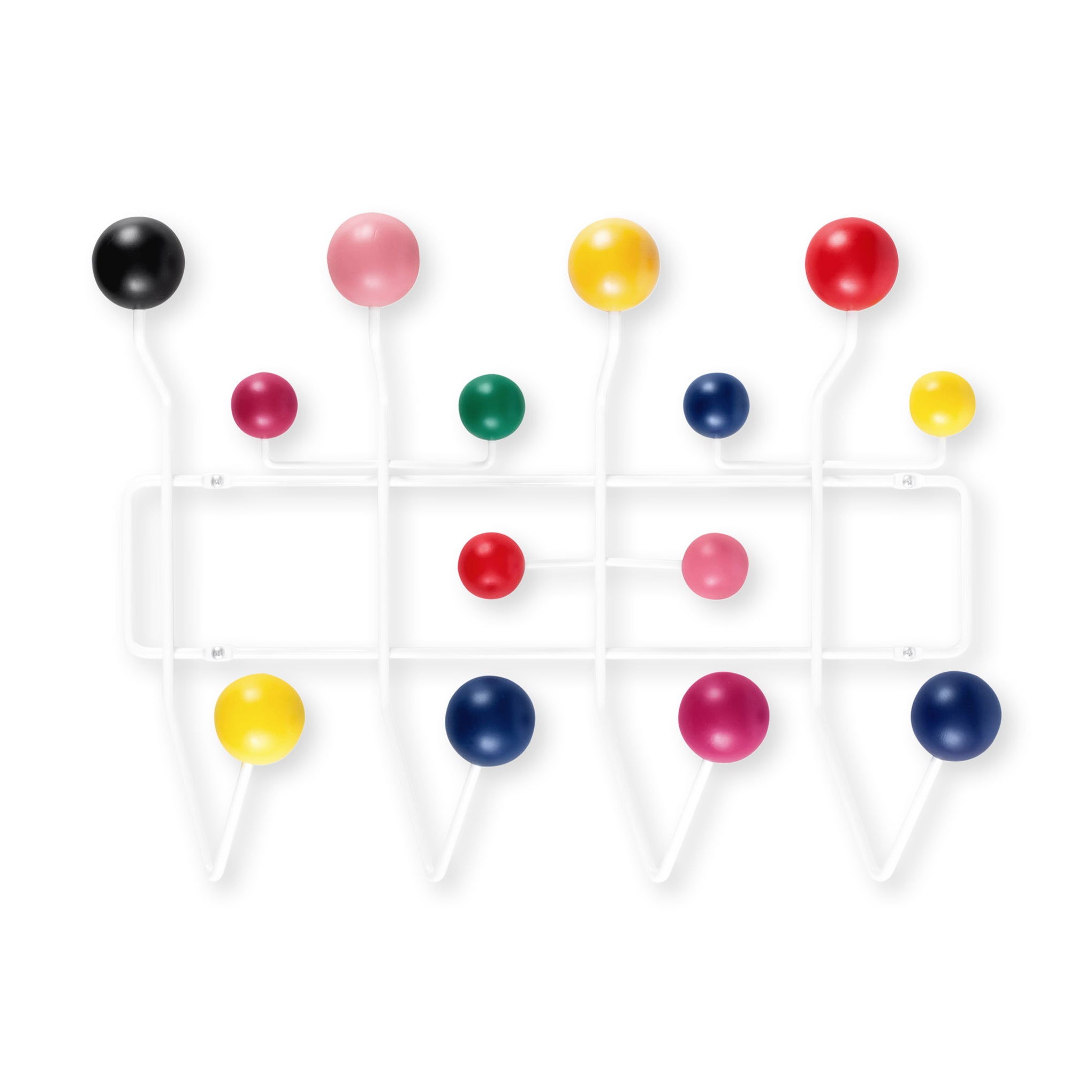 Eames Hang-It-All Coat Rack by Herman Miller - Colorful Wooden Ball Design