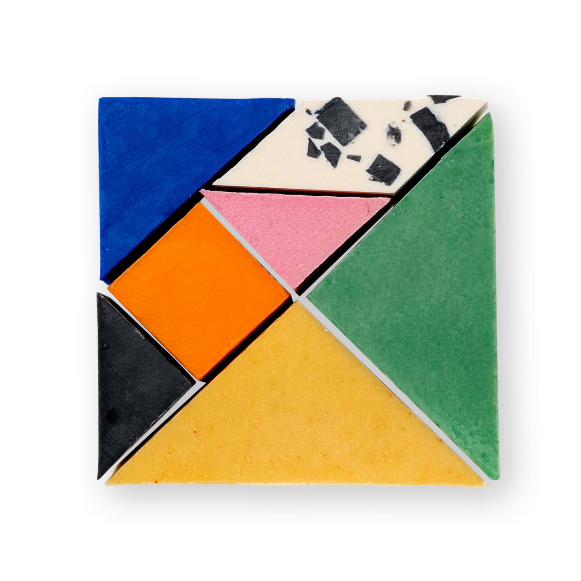 Tangram Puzzle Soap Set - 7 Piece Handmade Bath Game