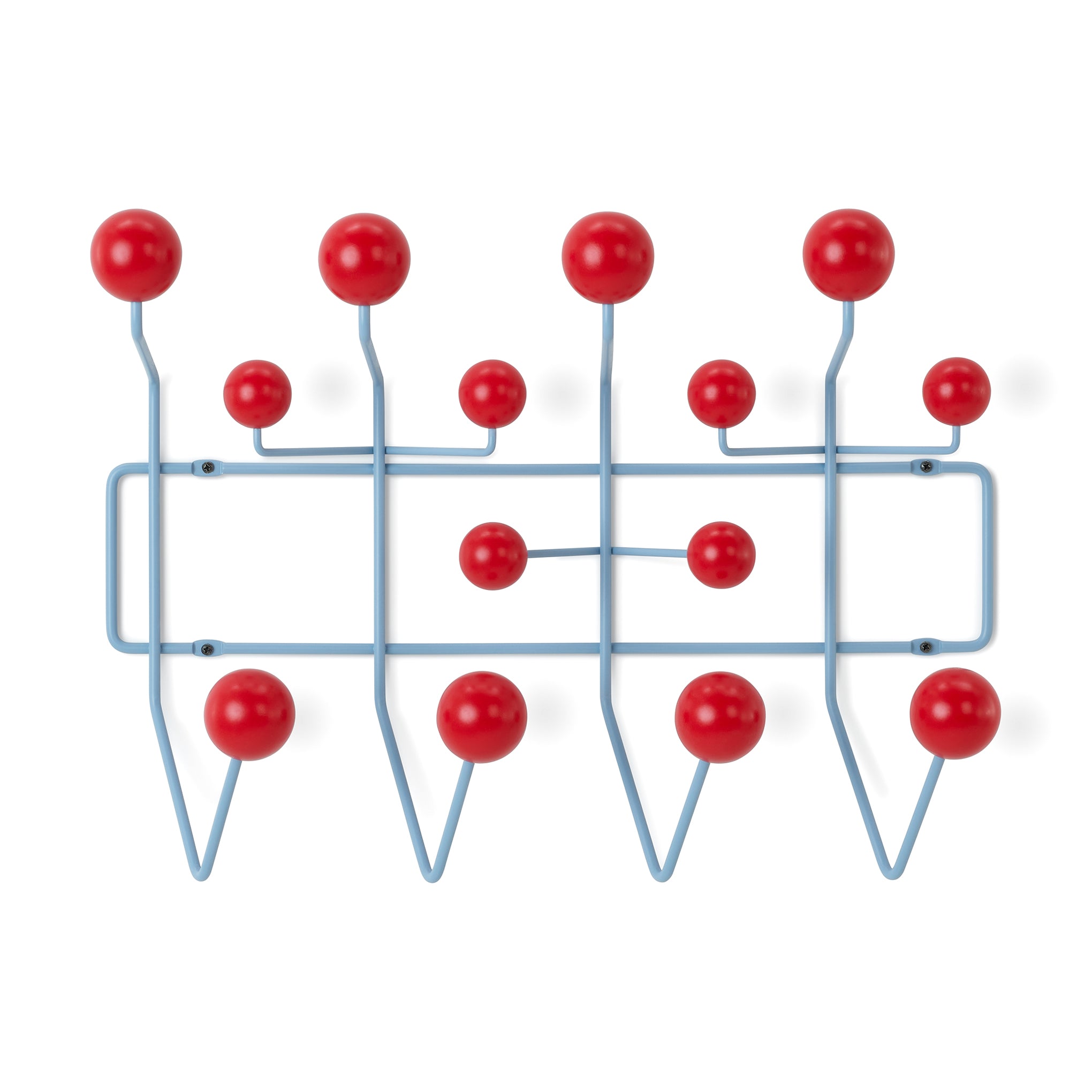 Eames Hang-It-All Coat Rack - Red & Blue by Herman Miller