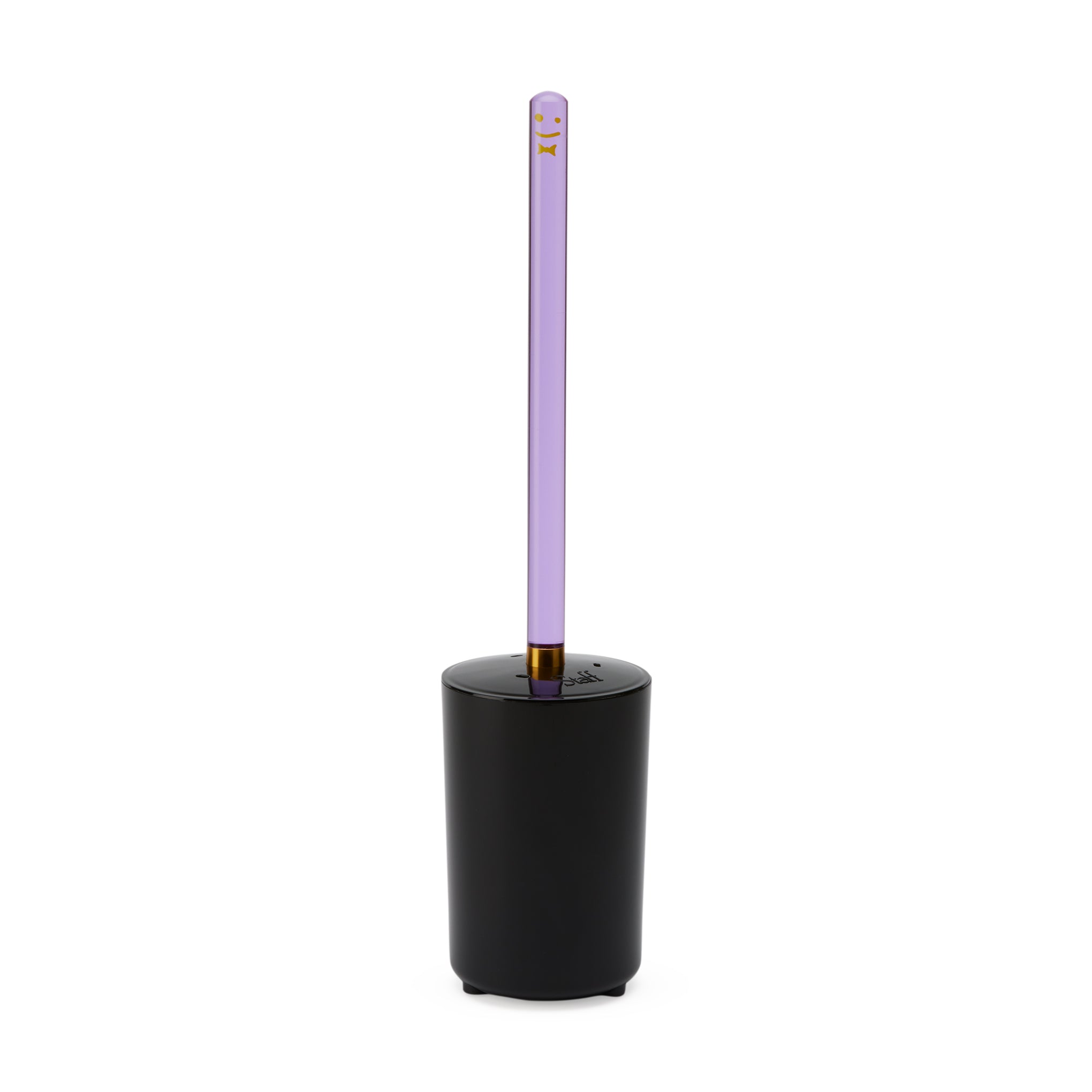 Purple Translucent Toilet Brush with Drip Canister