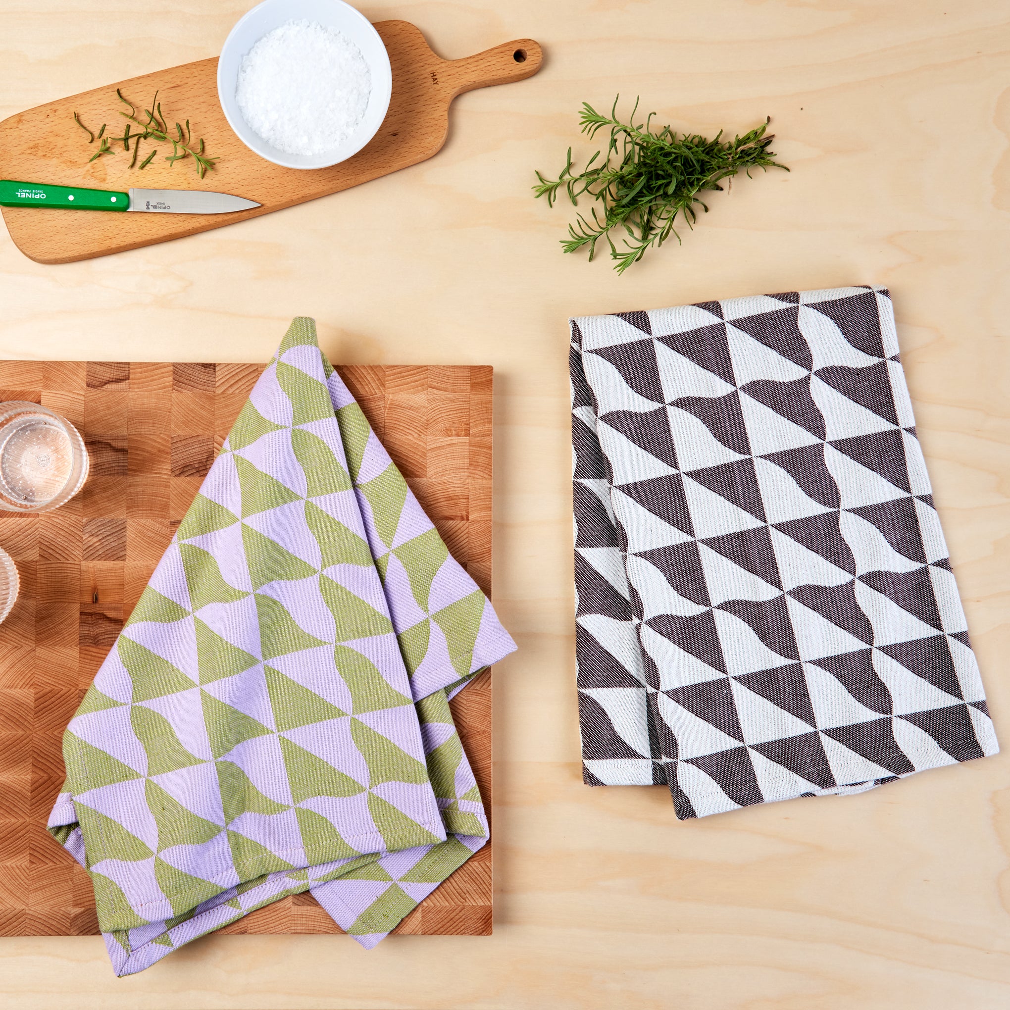 Dusen Dusen Cotton Kitchen Towels Set of 2 with Hanging Loop