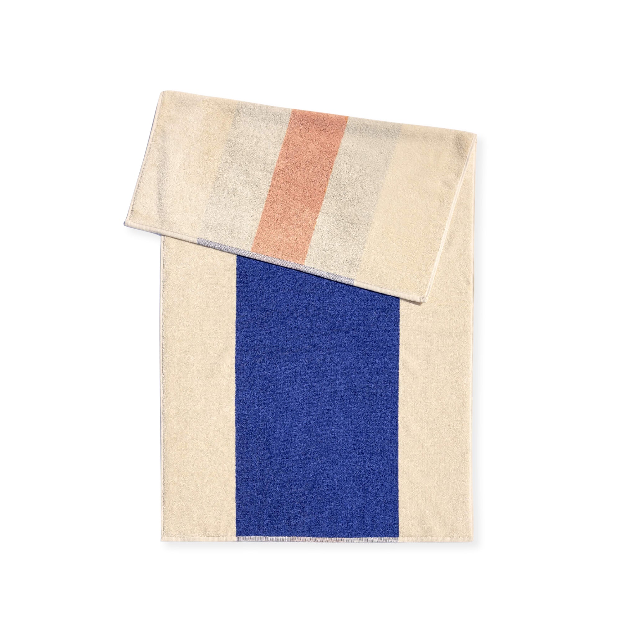 Karl Martens Organic Cotton Beach Towel - Royal Blue & Peach