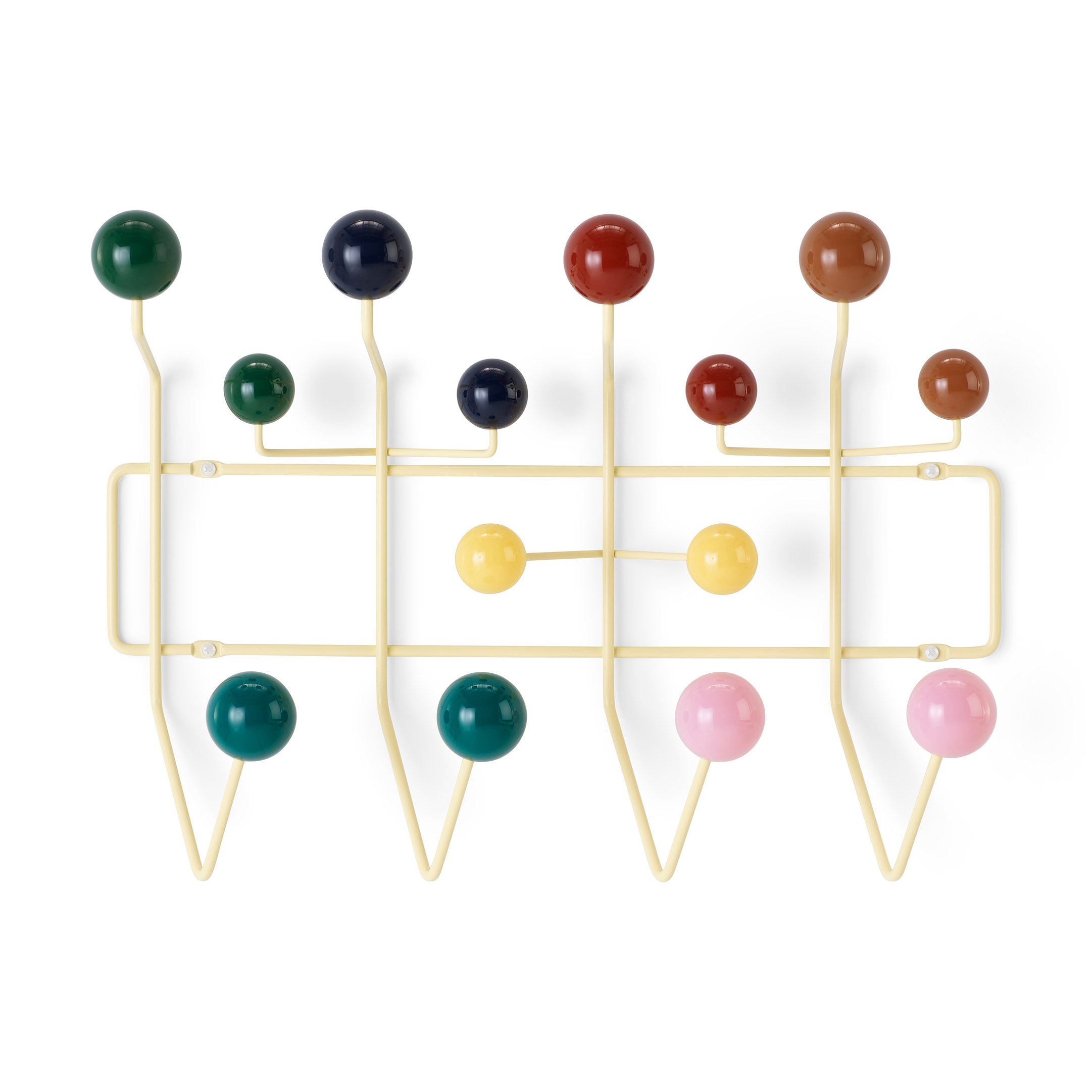 Herman Miller Eames Hang-It-All Coat Rack with Glass Spheres - Yellow